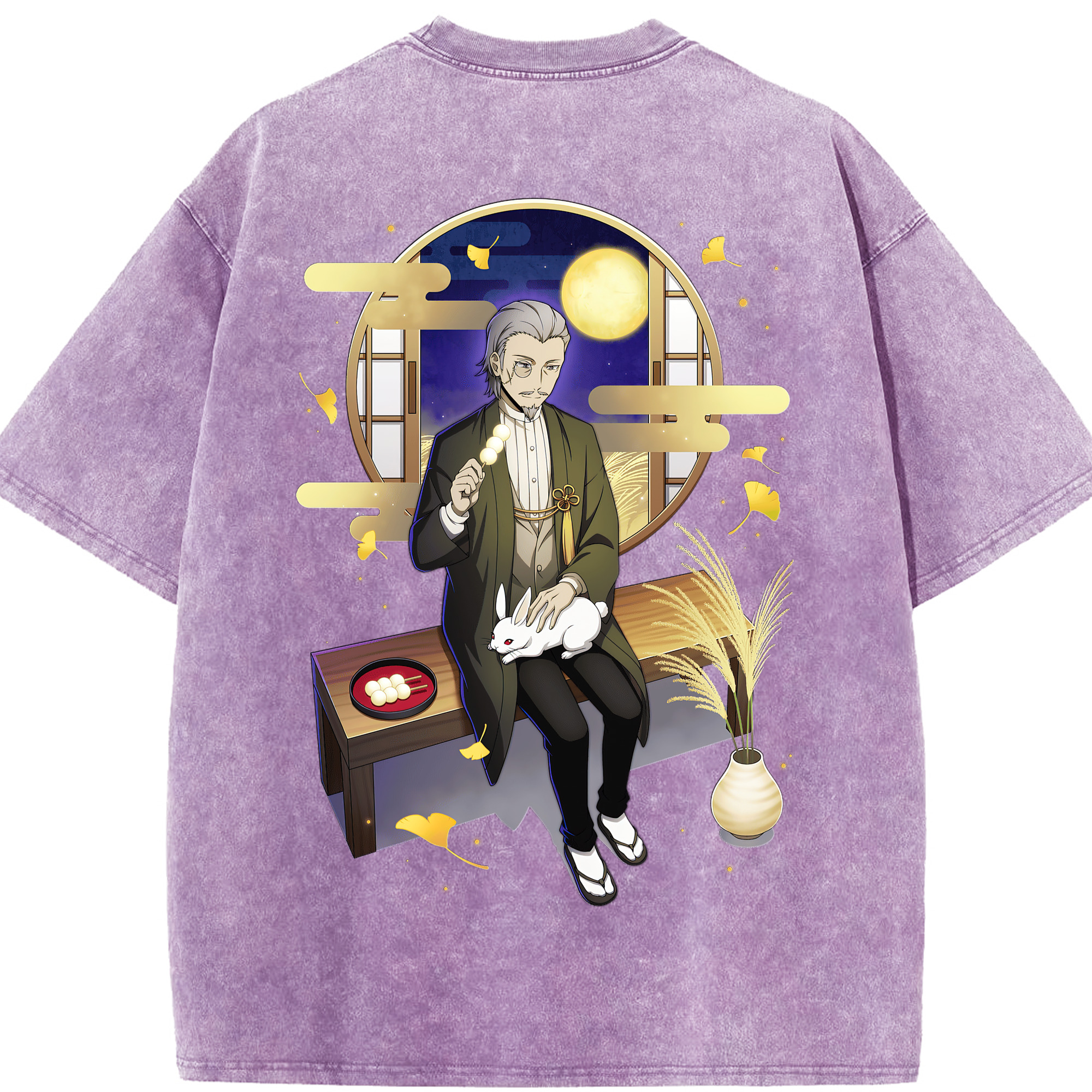 （画像用） 文豪ストレイドッグス Bungo Stray Dogs 綿100% ヴィンテージ風 半袖Tシャツ（背面プリント）