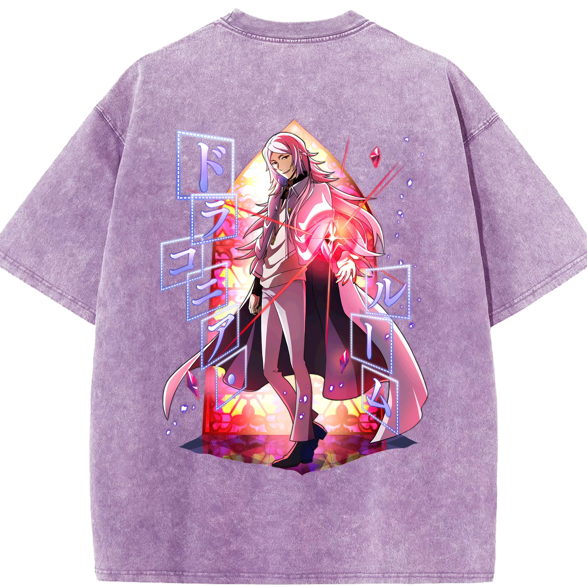 （画像用） 文豪ストレイドッグス Bungo Stray Dogs 綿100% ヴィンテージ風 半袖Tシャツ（背面プリント）