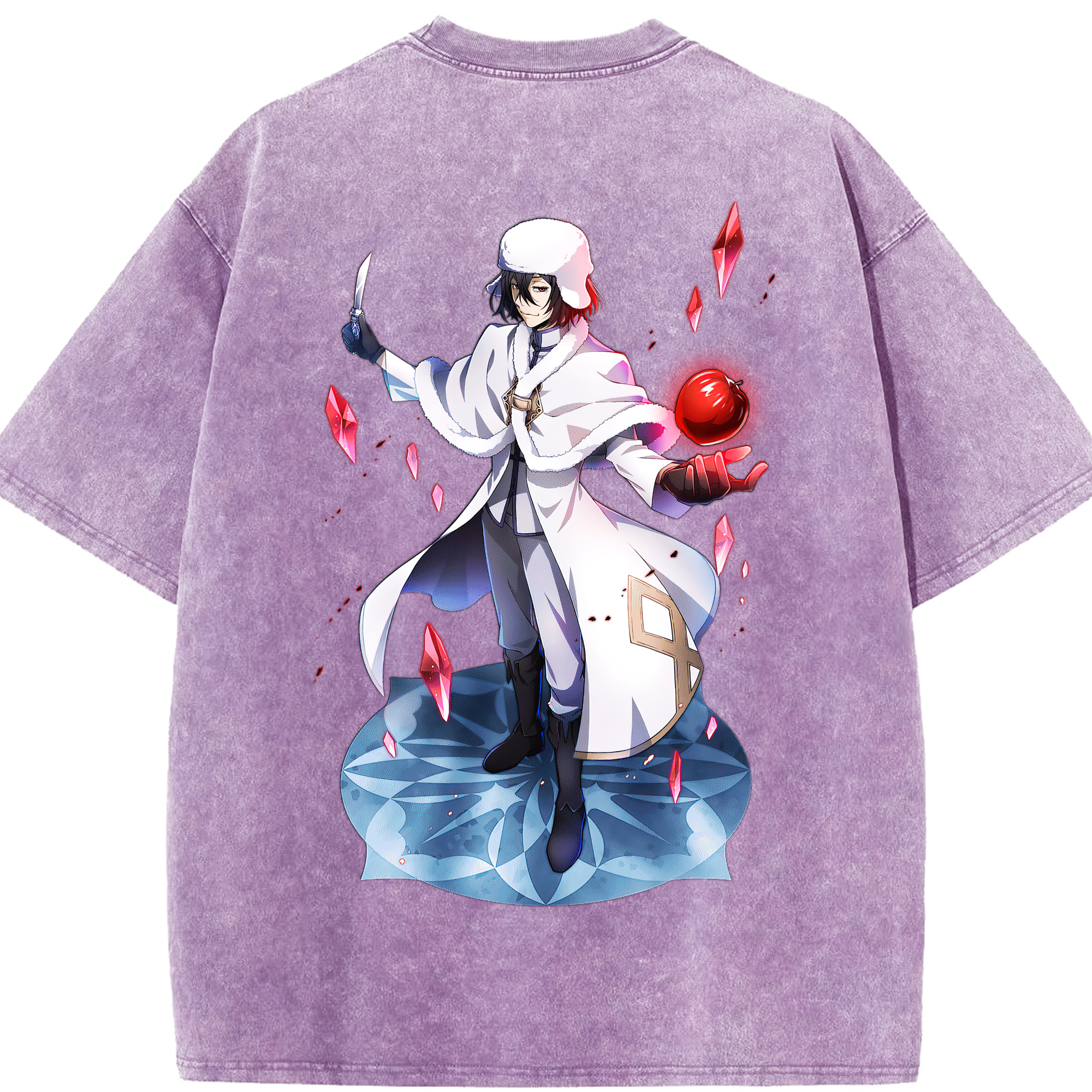 （画像用） 文豪ストレイドッグス Bungo Stray Dogs 綿100% ヴィンテージ風 半袖Tシャツ（背面プリント）