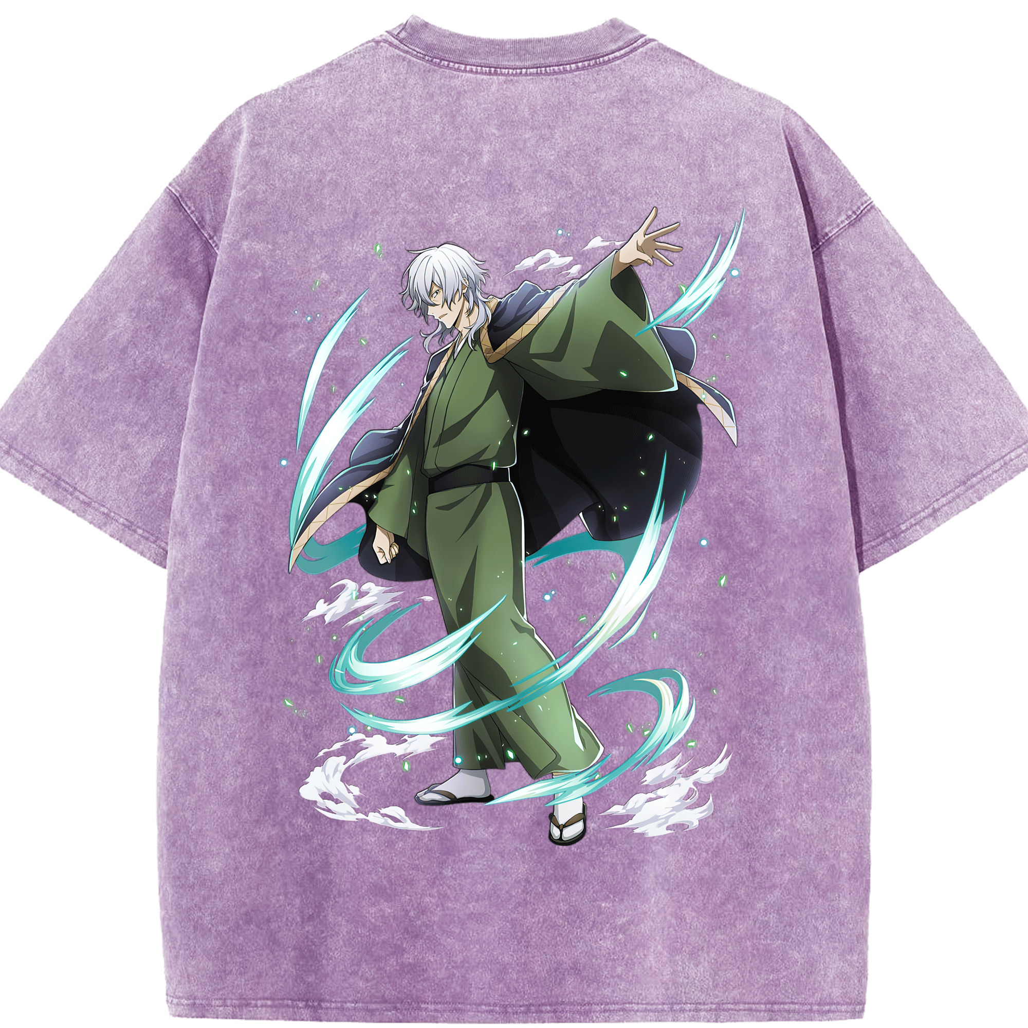 （画像用） 文豪ストレイドッグス Bungo Stray Dogs 綿100% ヴィンテージ風 半袖Tシャツ（背面プリント）