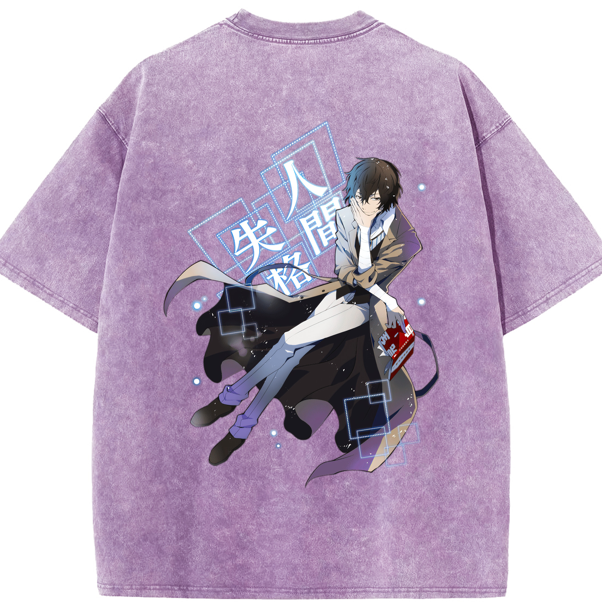 （画像用） 文豪ストレイドッグス Bungo Stray Dogs 綿100% ヴィンテージ風 半袖Tシャツ（背面プリント）