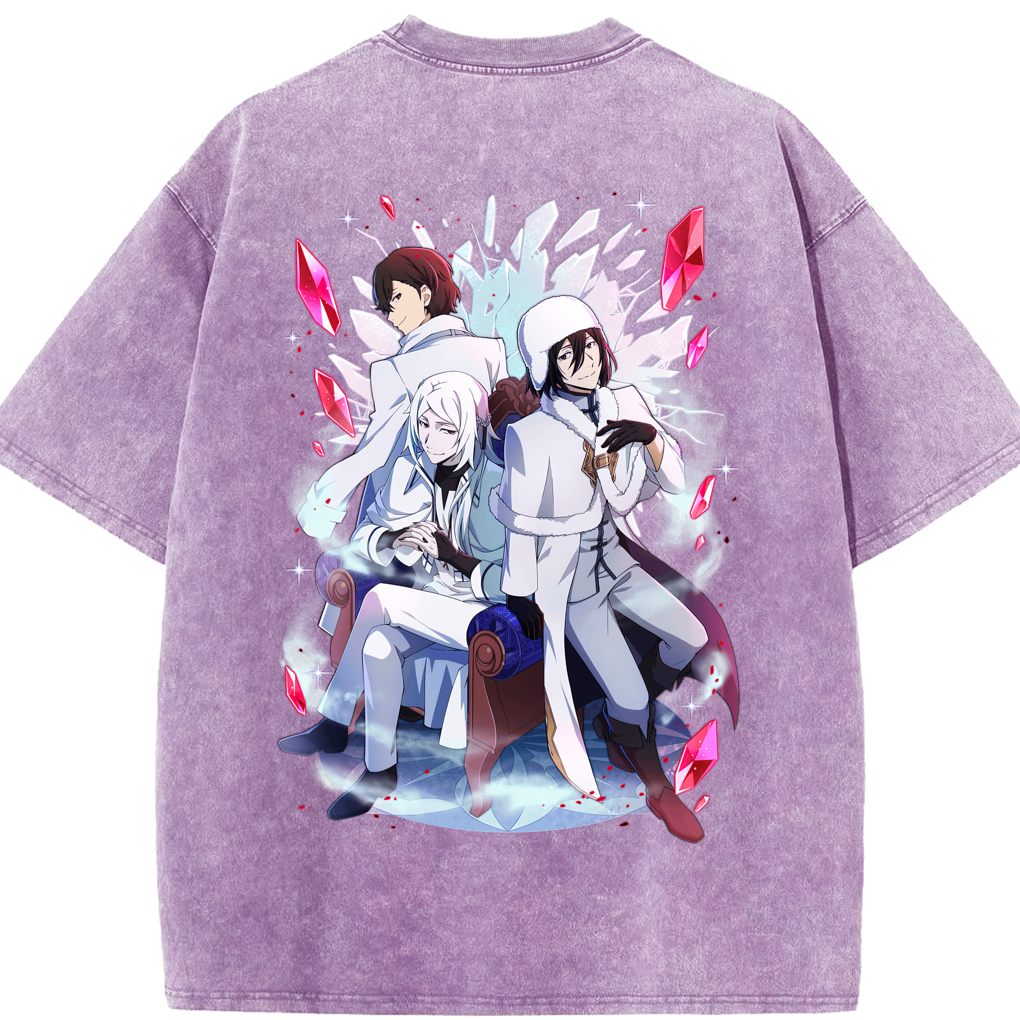 （画像用） 文豪ストレイドッグス Bungo Stray Dogs 綿100% ヴィンテージ風 半袖Tシャツ（背面プリント）