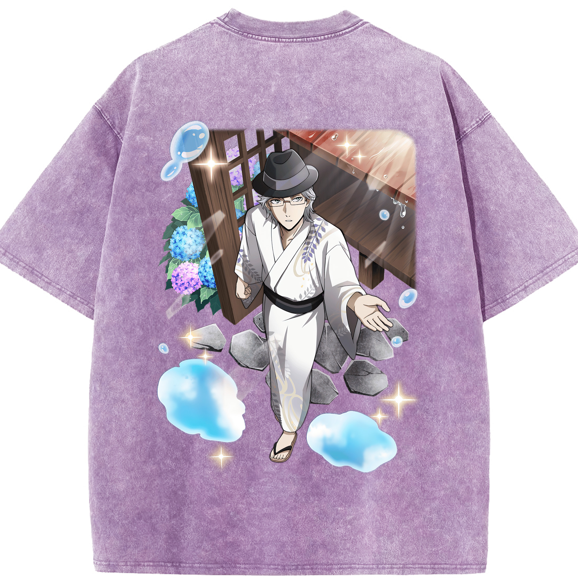 （画像用） 文豪ストレイドッグス Bungo Stray Dogs 綿100% ヴィンテージ風 半袖Tシャツ（背面プリント）