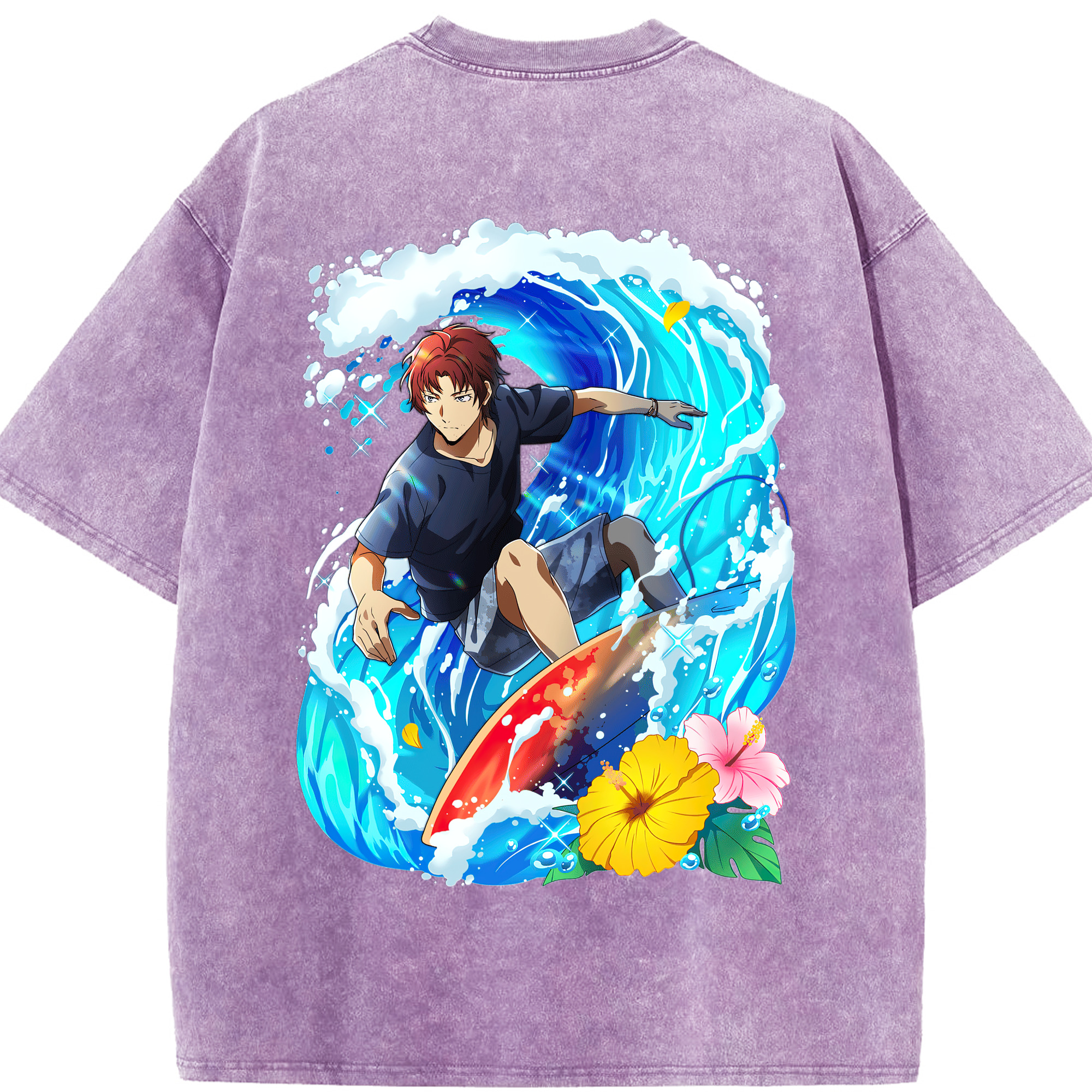 （画像用） 文豪ストレイドッグス Bungo Stray Dogs 綿100% ヴィンテージ風 半袖Tシャツ（背面プリント）