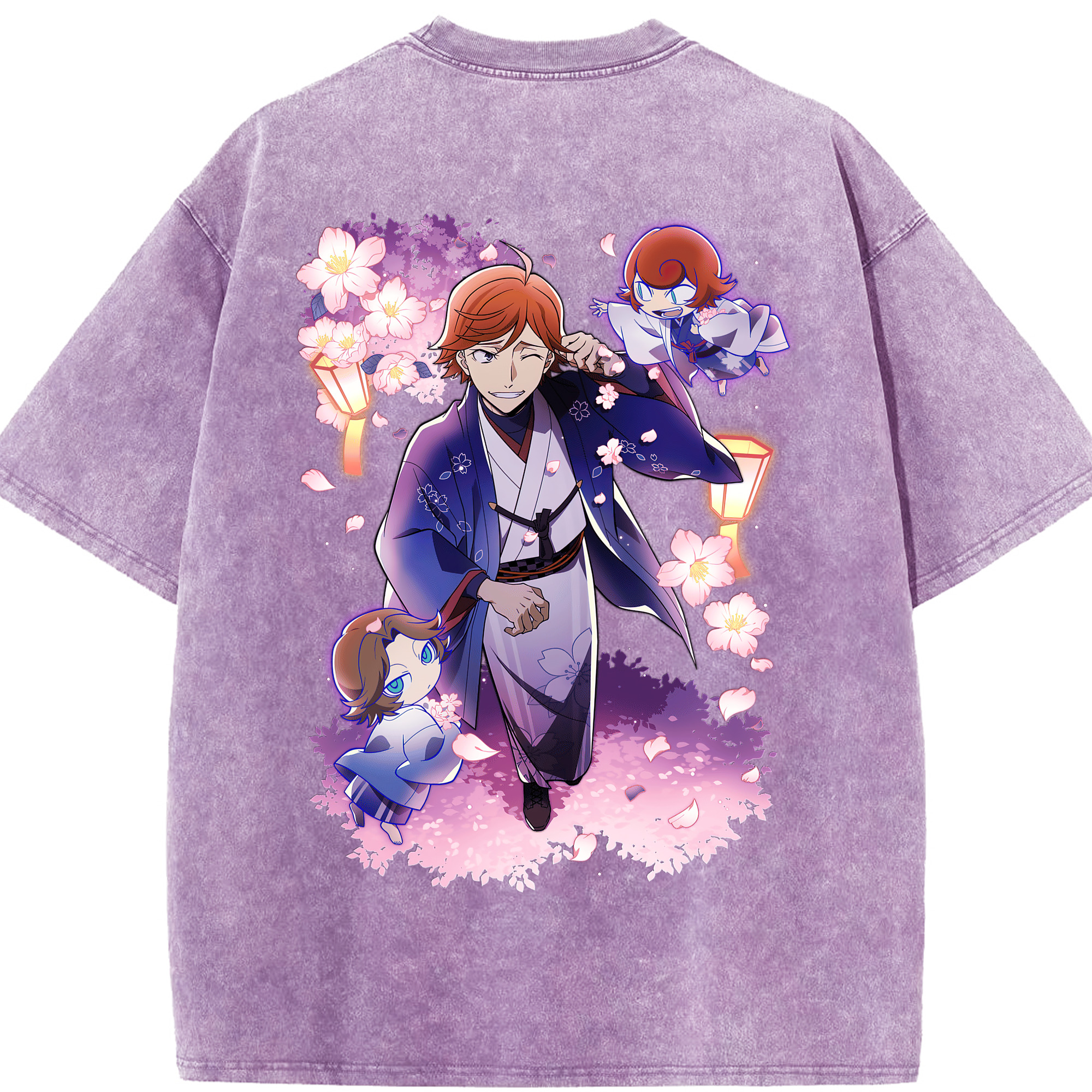 （画像用） 文豪ストレイドッグス Bungo Stray Dogs 綿100% ヴィンテージ風 半袖Tシャツ（背面プリント）