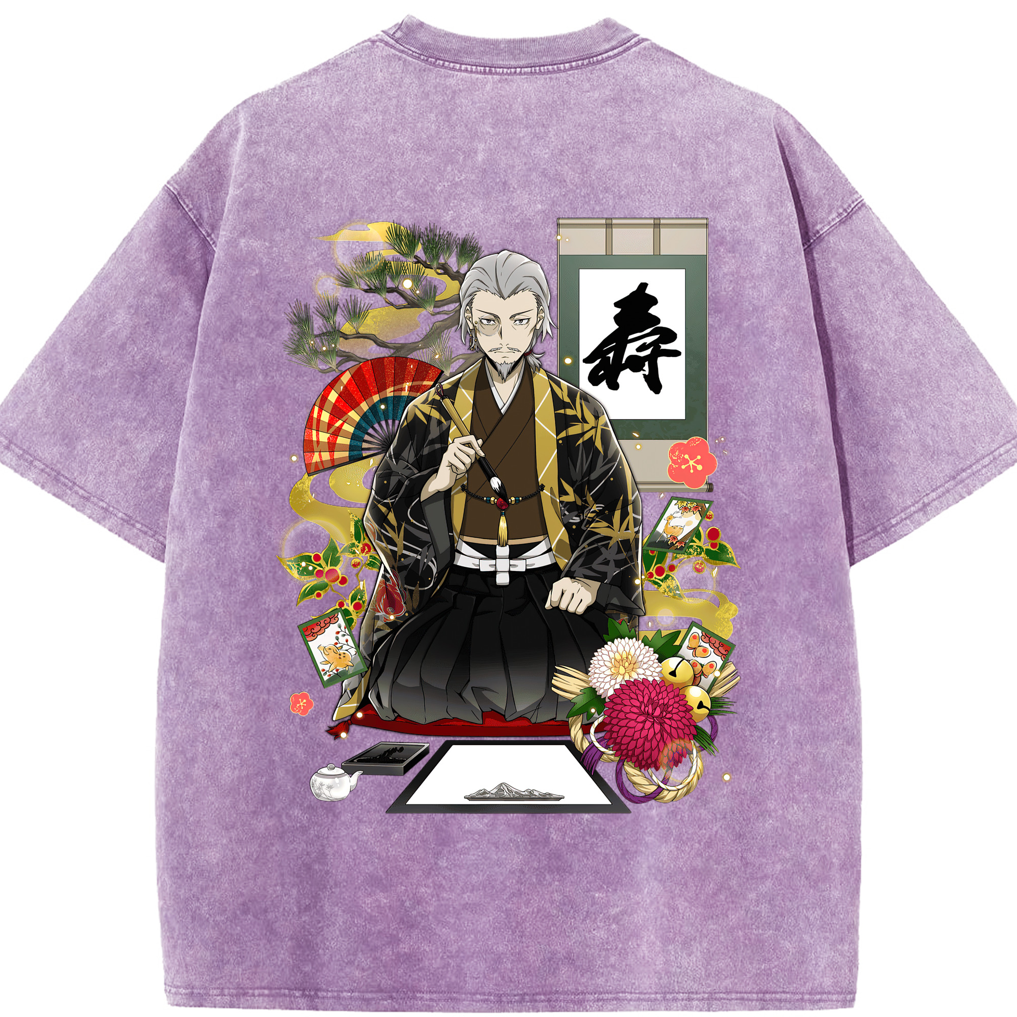 （画像用） 文豪ストレイドッグス Bungo Stray Dogs 綿100% ヴィンテージ風 半袖Tシャツ（背面プリント）