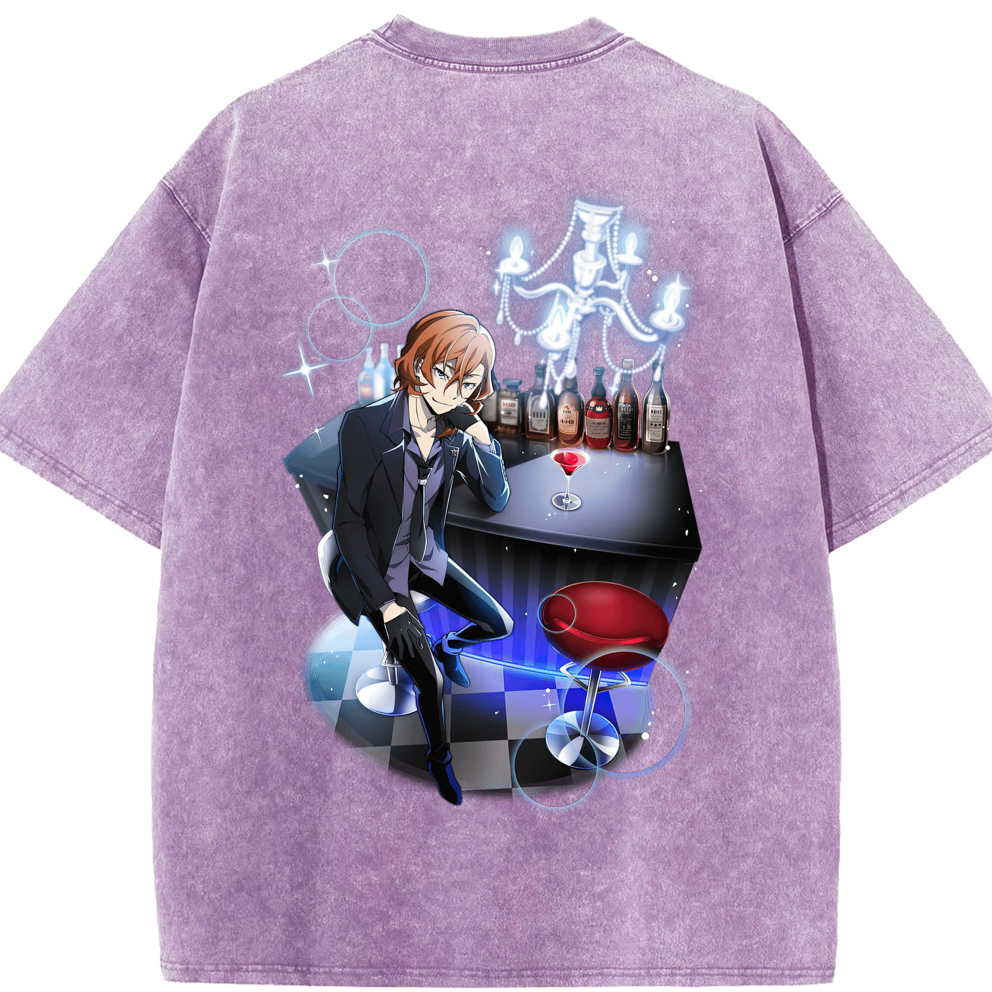 （画像用） 文豪ストレイドッグス Bungo Stray Dogs 綿100% ヴィンテージ風 半袖Tシャツ（背面プリント）