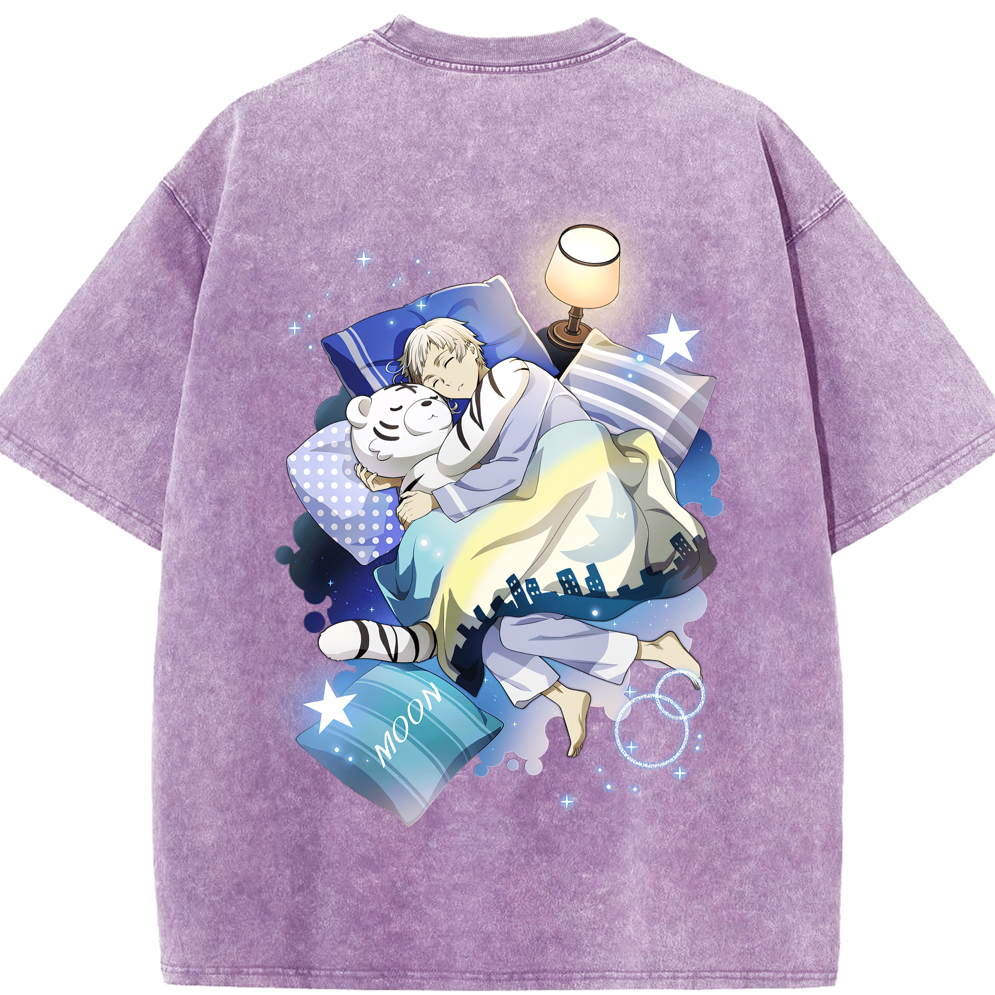 （画像用） 文豪ストレイドッグス Bungo Stray Dogs 綿100% ヴィンテージ風 半袖Tシャツ（背面プリント）