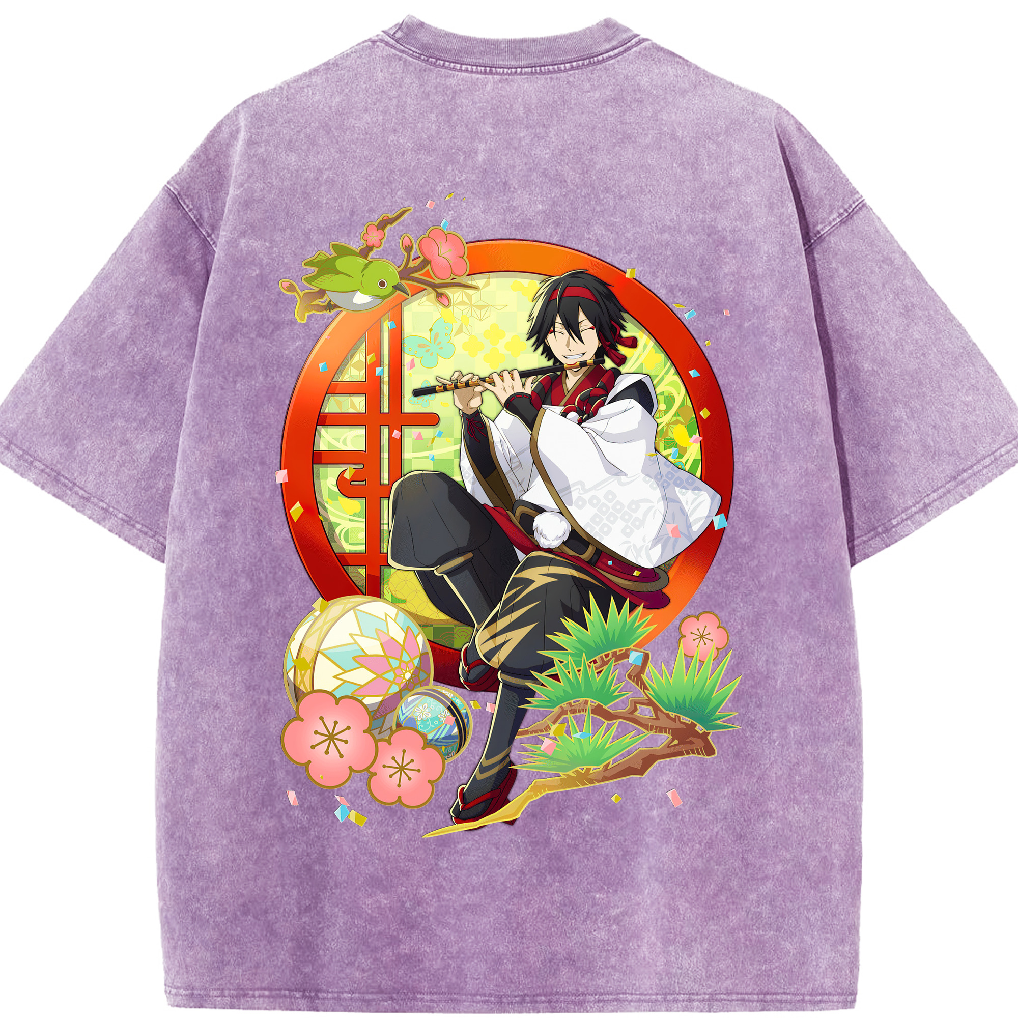 （画像用） 文豪ストレイドッグス Bungo Stray Dogs 綿100% ヴィンテージ風 半袖Tシャツ（背面プリント）