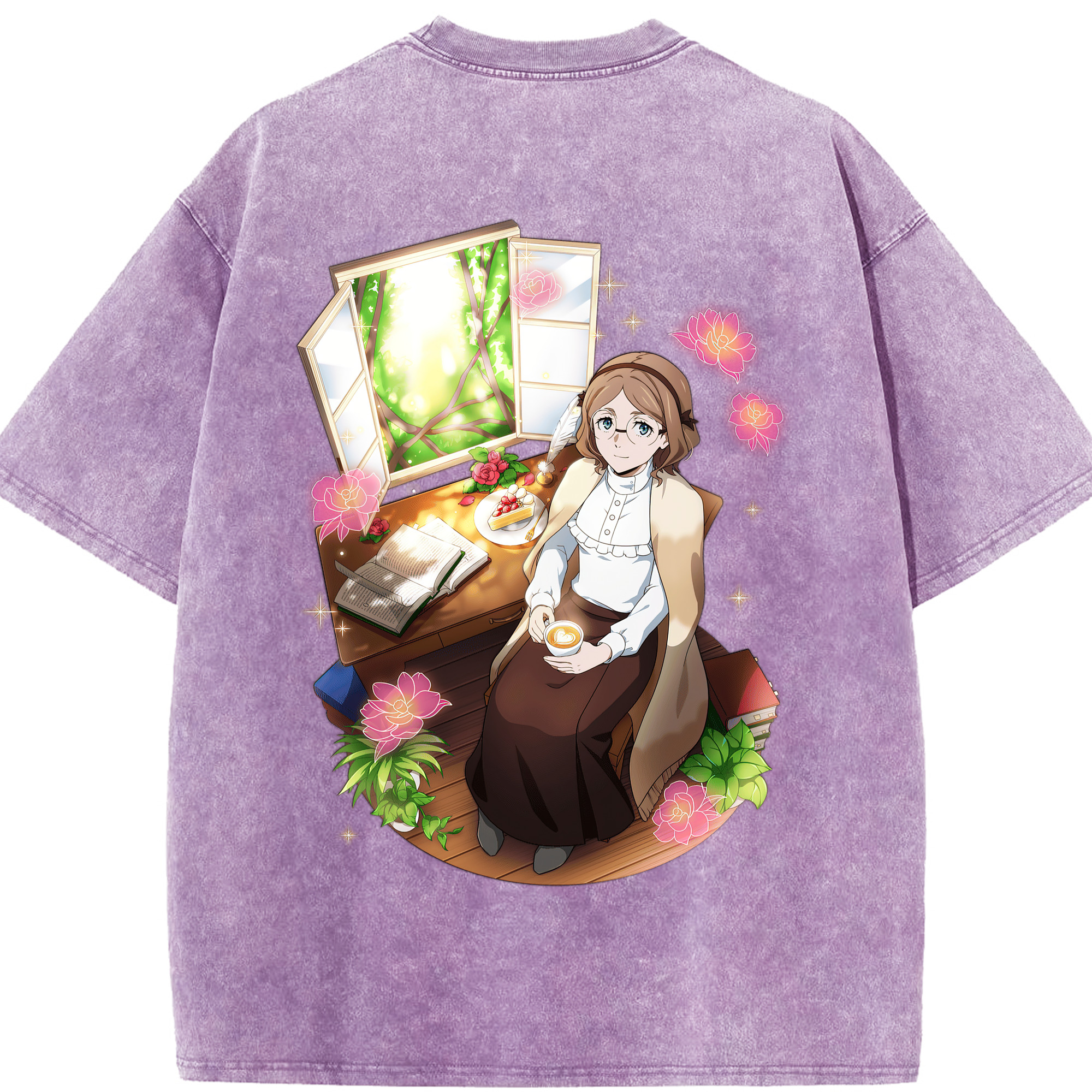 （画像用） 文豪ストレイドッグス Bungo Stray Dogs 綿100% ヴィンテージ風 半袖Tシャツ（背面プリント）