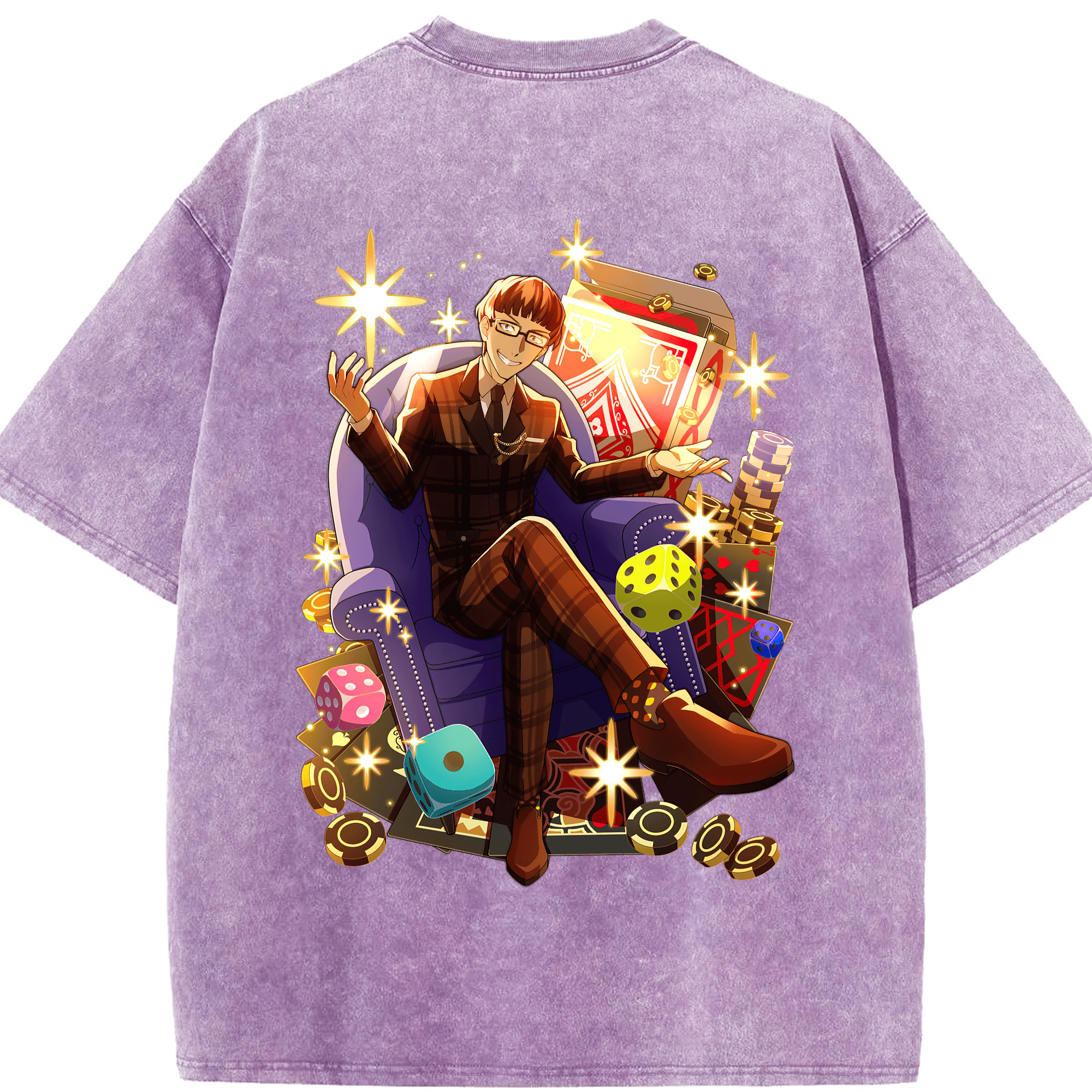 （画像用） 文豪ストレイドッグス Bungo Stray Dogs 綿100% ヴィンテージ風 半袖Tシャツ（背面プリント）