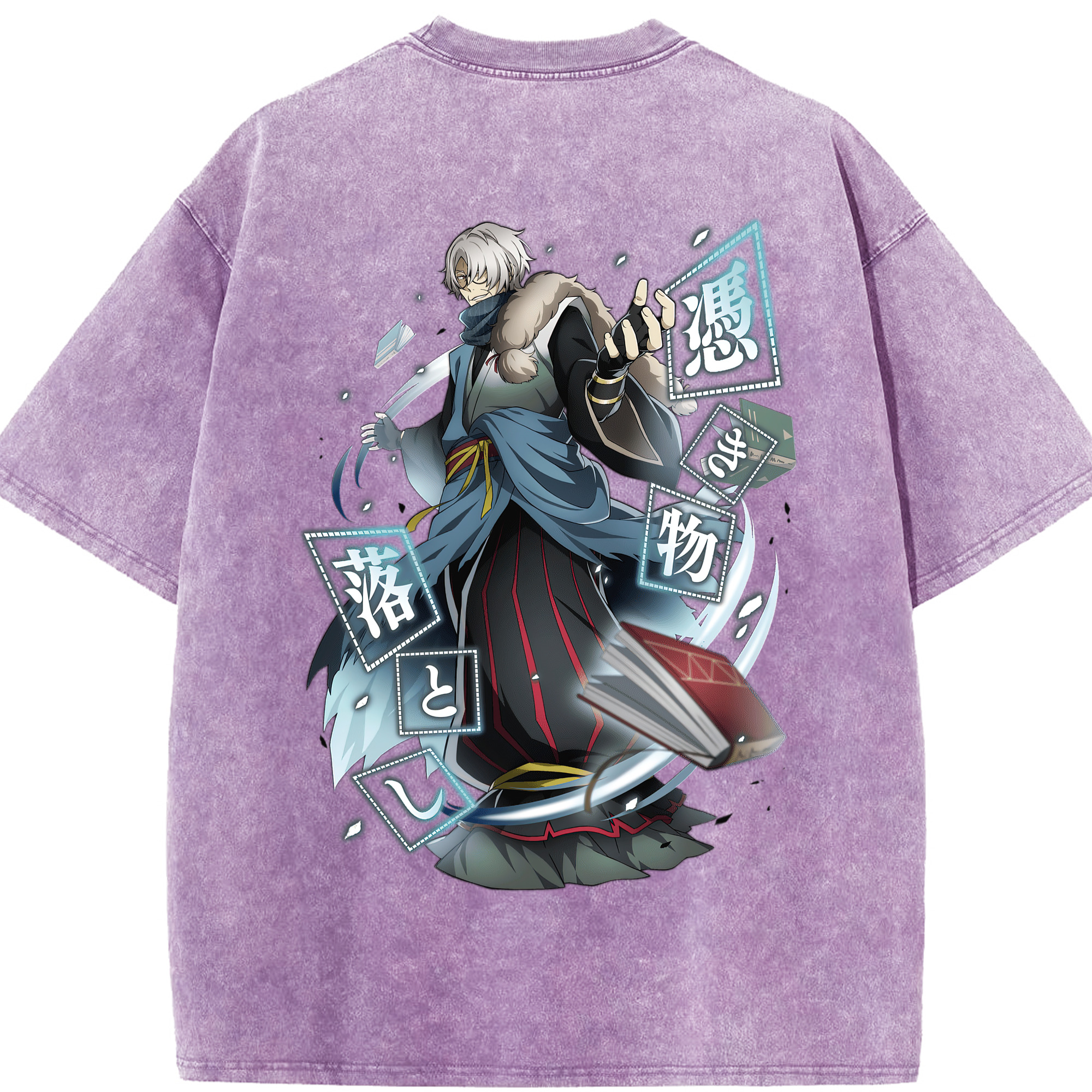 （画像用） 文豪ストレイドッグス Bungo Stray Dogs 綿100% ヴィンテージ風 半袖Tシャツ（背面プリント）