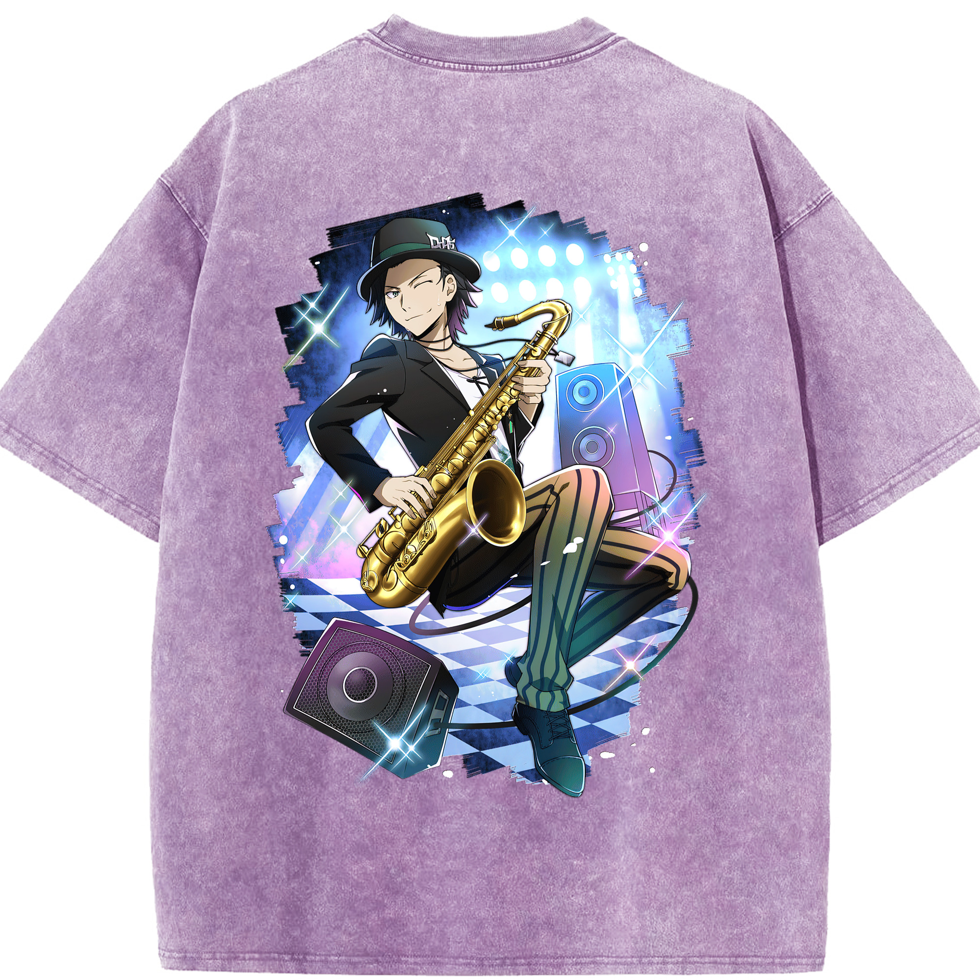 （画像用） 文豪ストレイドッグス Bungo Stray Dogs 綿100% ヴィンテージ風 半袖Tシャツ（背面プリント）
