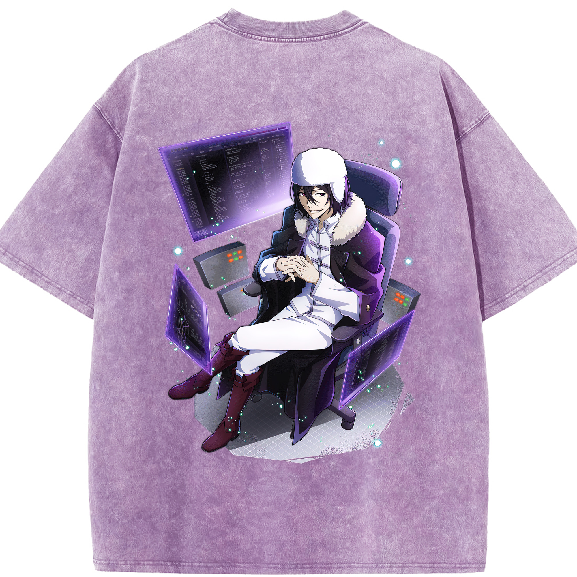 （画像用） 文豪ストレイドッグス Bungo Stray Dogs 綿100% ヴィンテージ風 半袖Tシャツ（背面プリント）