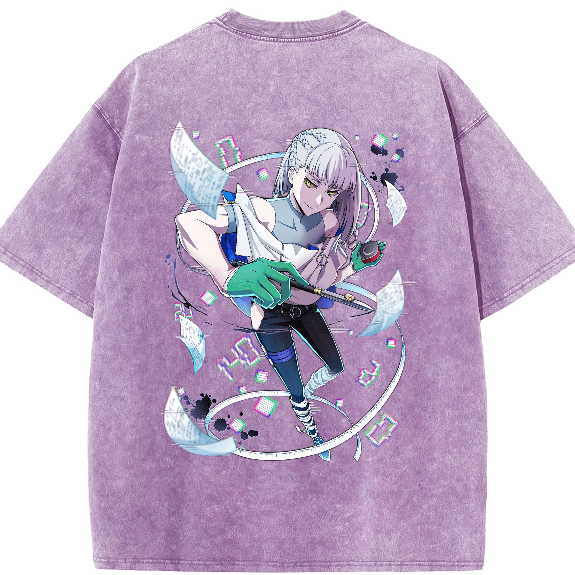（画像用） 文豪ストレイドッグス Bungo Stray Dogs 綿100% ヴィンテージ風 半袖Tシャツ（背面プリント）