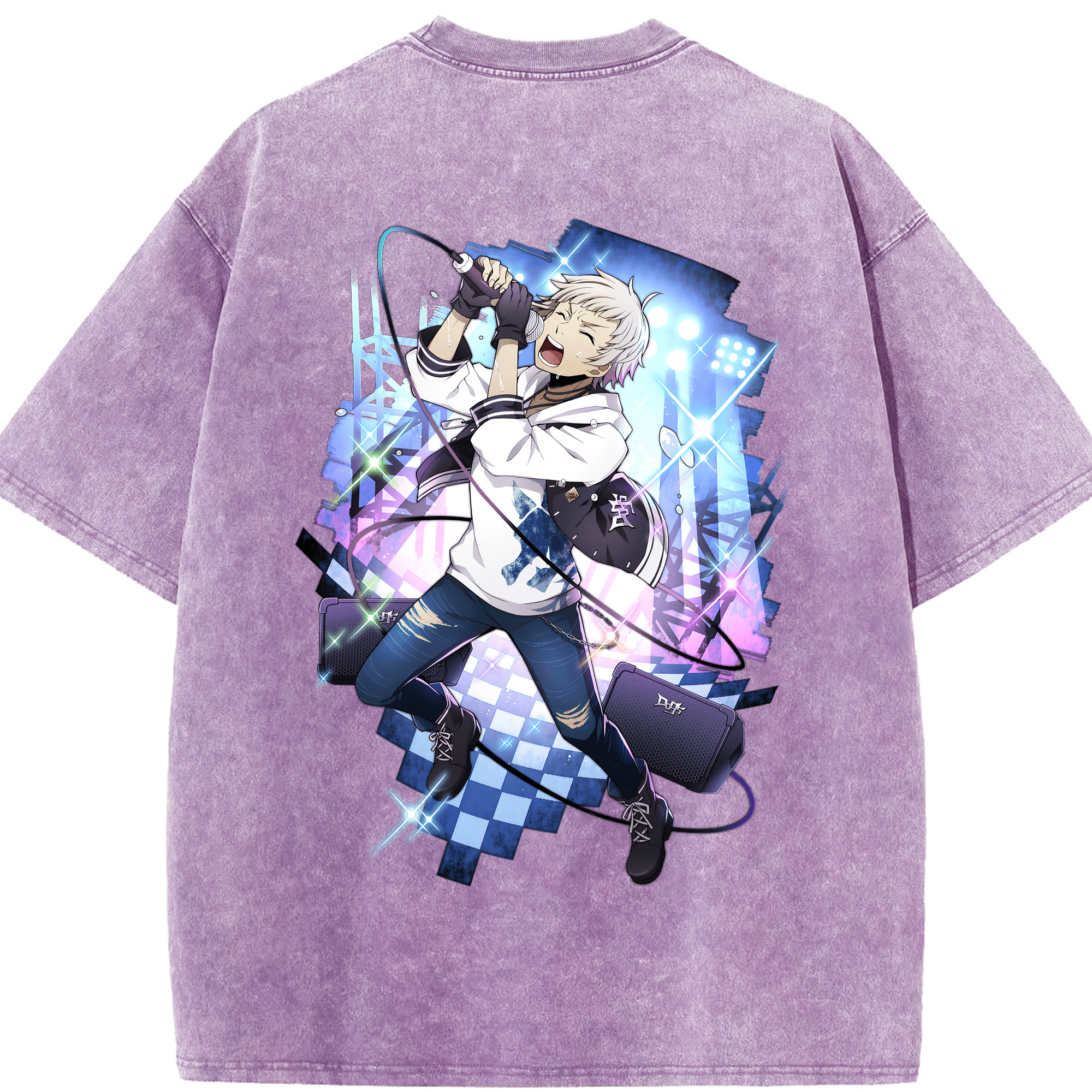（画像用） 文豪ストレイドッグス Bungo Stray Dogs 綿100% ヴィンテージ風 半袖Tシャツ（背面プリント）