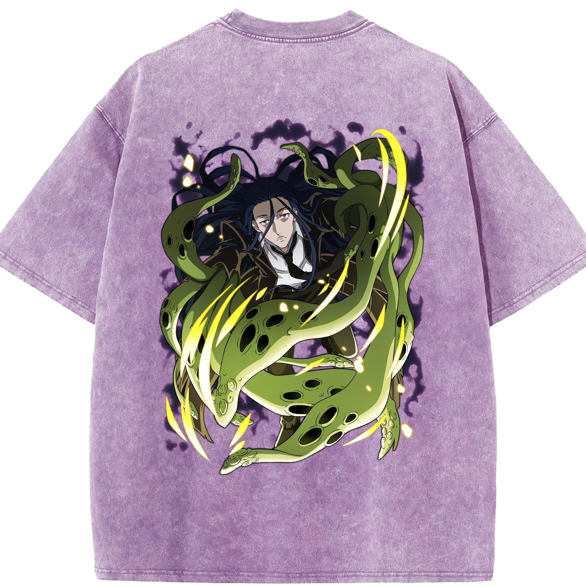 （画像用） 文豪ストレイドッグス Bungo Stray Dogs 綿100% ヴィンテージ風 半袖Tシャツ（背面プリント）