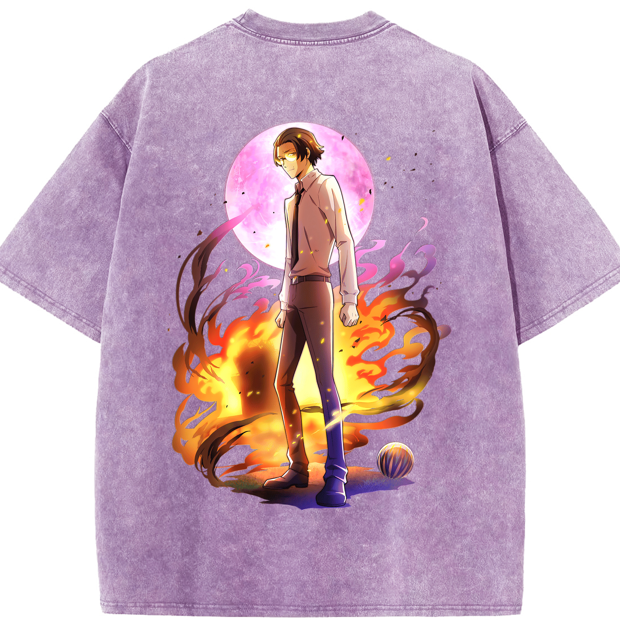 （画像用） 文豪ストレイドッグス Bungo Stray Dogs 綿100% ヴィンテージ風 半袖Tシャツ（背面プリント）
