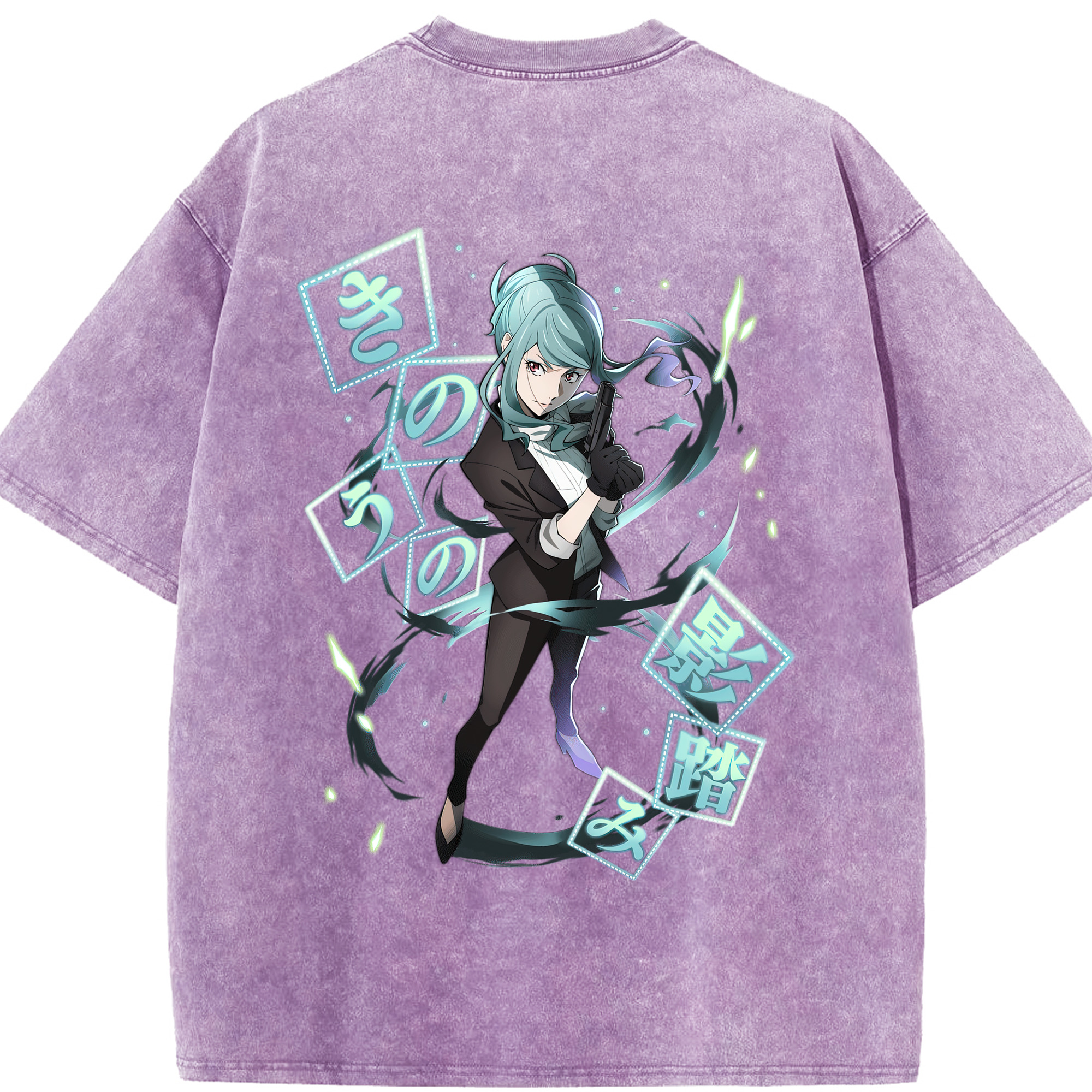 （画像用） 文豪ストレイドッグス Bungo Stray Dogs 綿100% ヴィンテージ風 半袖Tシャツ（背面プリント）