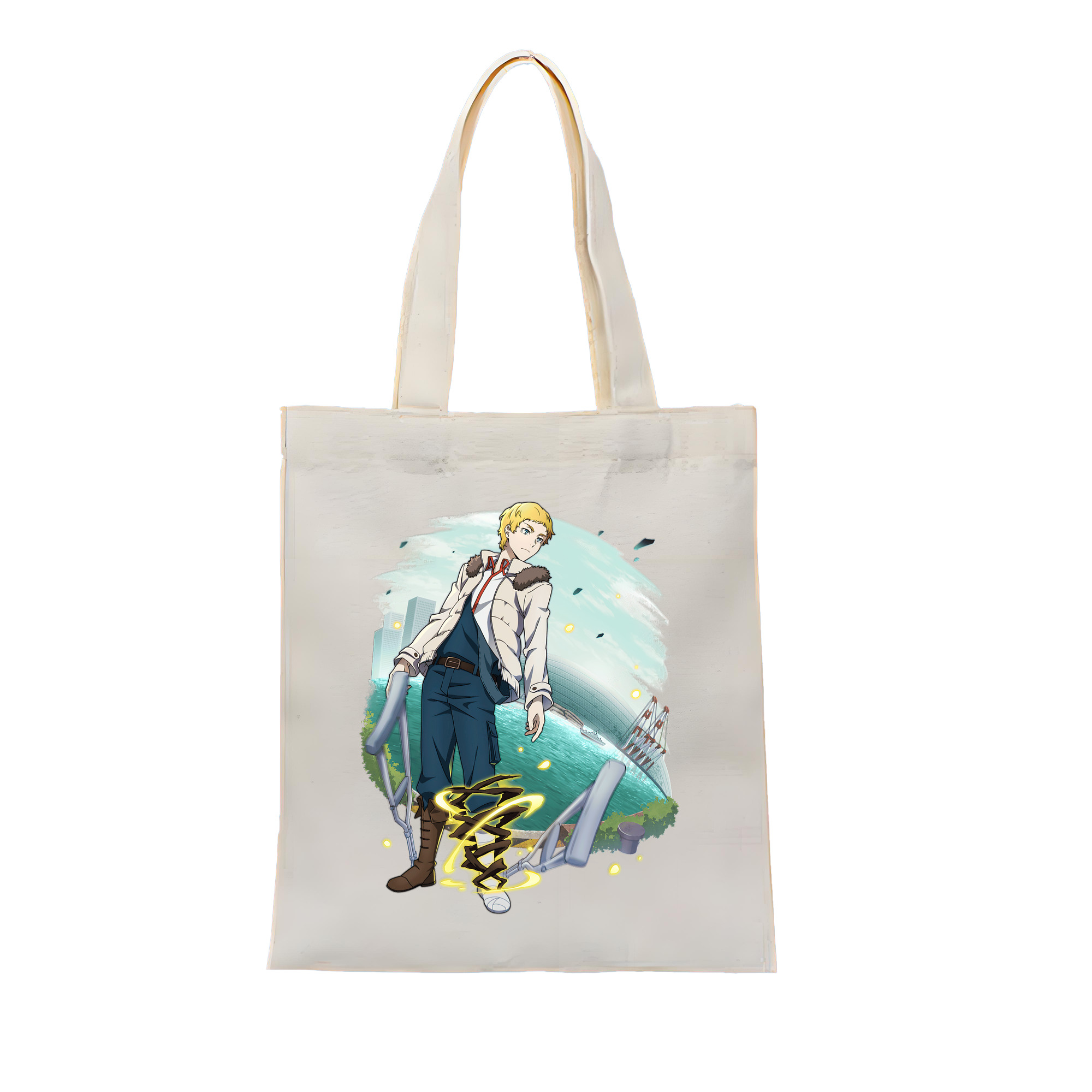 （画像用） 文豪ストレイドッグス Bungo Stray Dogs 縦型キャンバス生地手提げバッグ　トートバッグ
