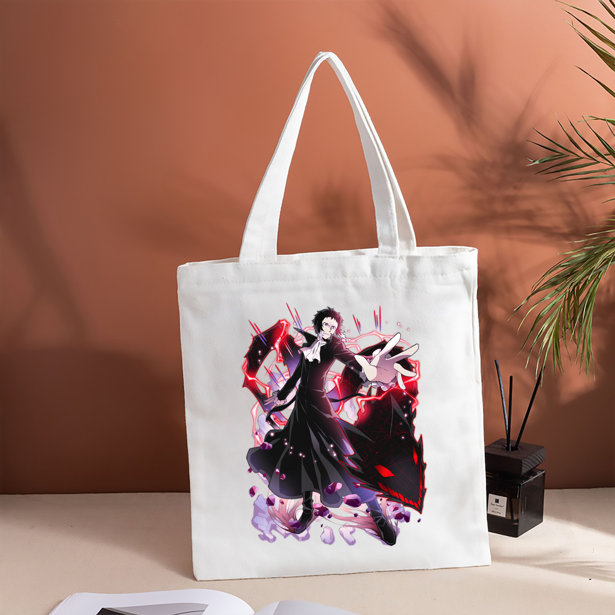 文豪ストレイドッグス Bungo Stray Dogs 縦型キャンバス生地手提げバッグ　トートバッグ