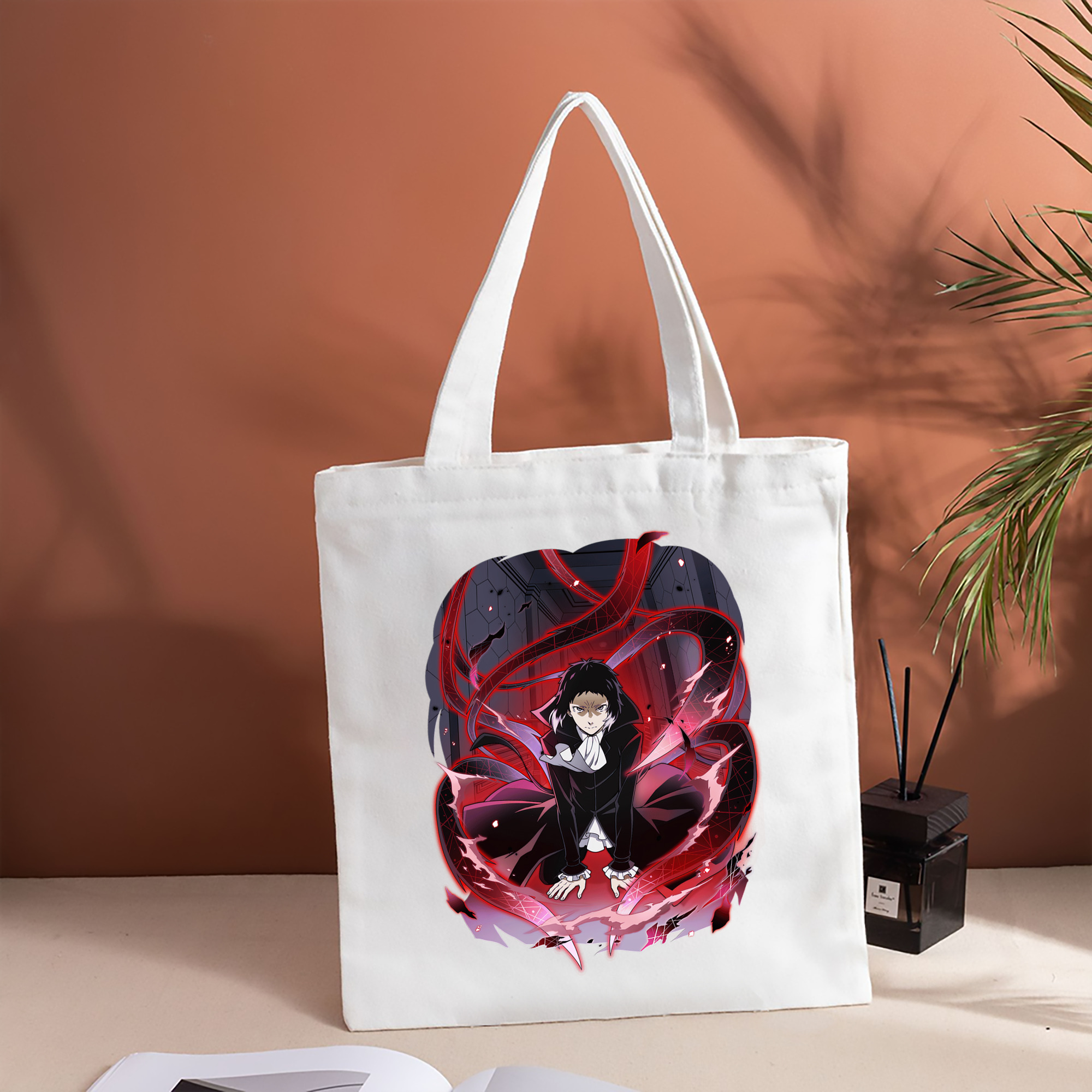 文豪ストレイドッグス Bungo Stray Dogs 縦型キャンバス生地手提げバッグ　トートバッグ