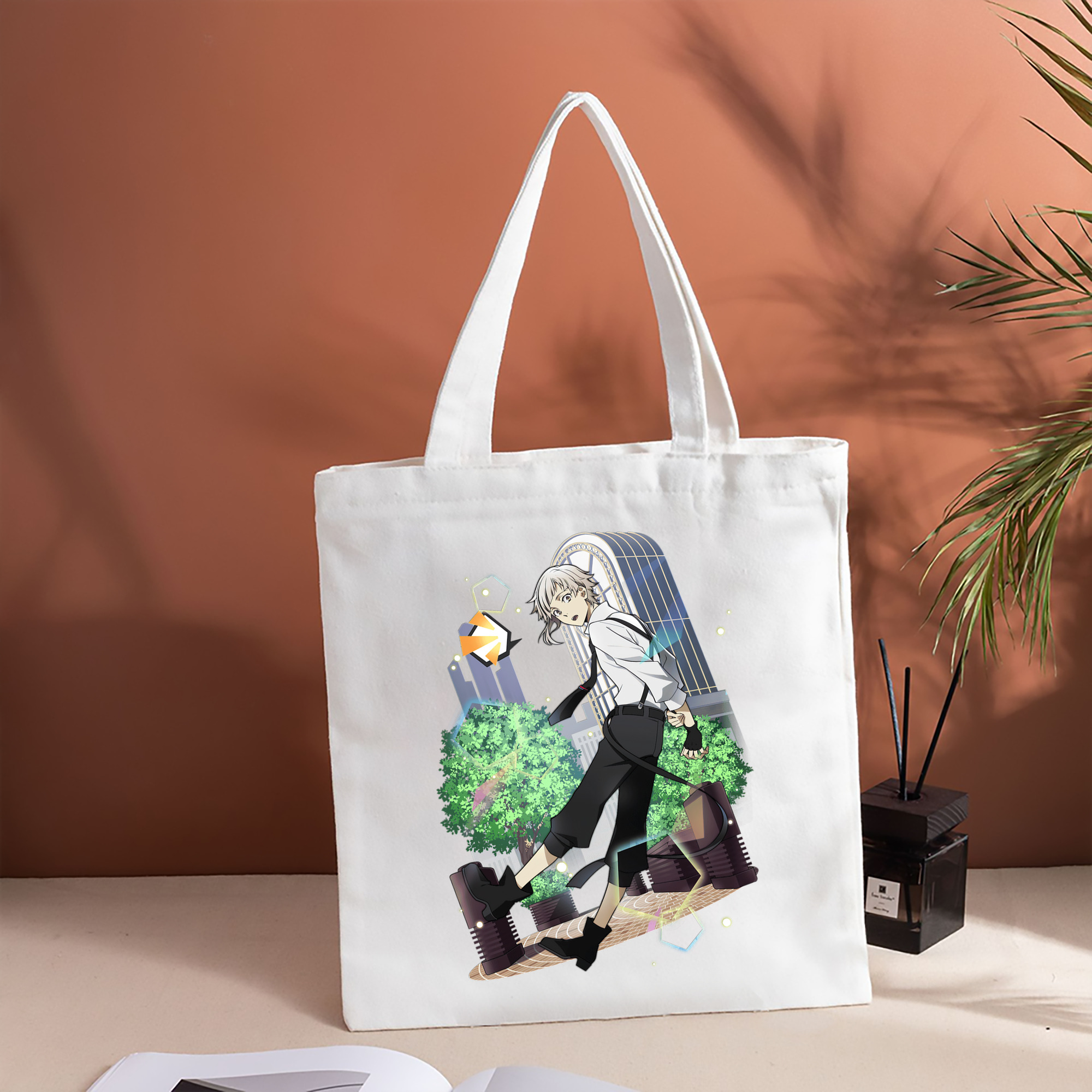 文豪ストレイドッグス Bungo Stray Dogs 縦型キャンバス生地手提げバッグ　トートバッグ