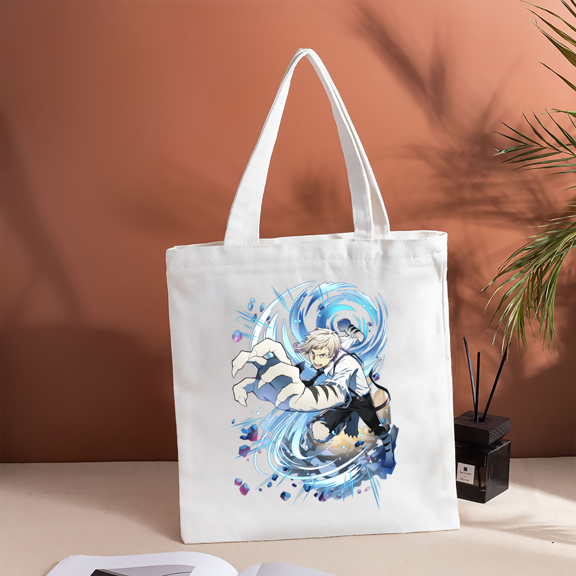 文豪ストレイドッグス Bungo Stray Dogs 縦型キャンバス生地手提げバッグ　トートバッグ