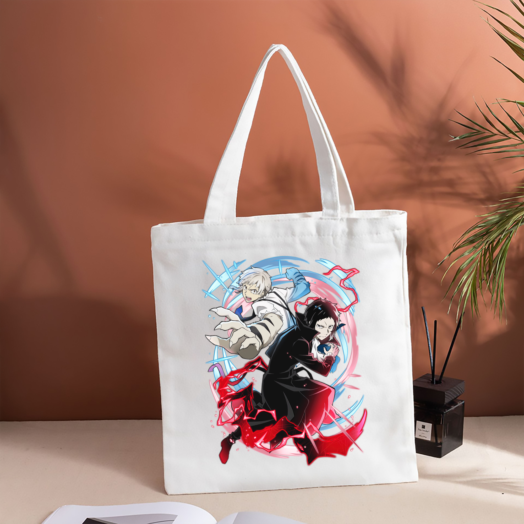 文豪ストレイドッグス Bungo Stray Dogs 縦型キャンバス生地手提げバッグ　トートバッグ