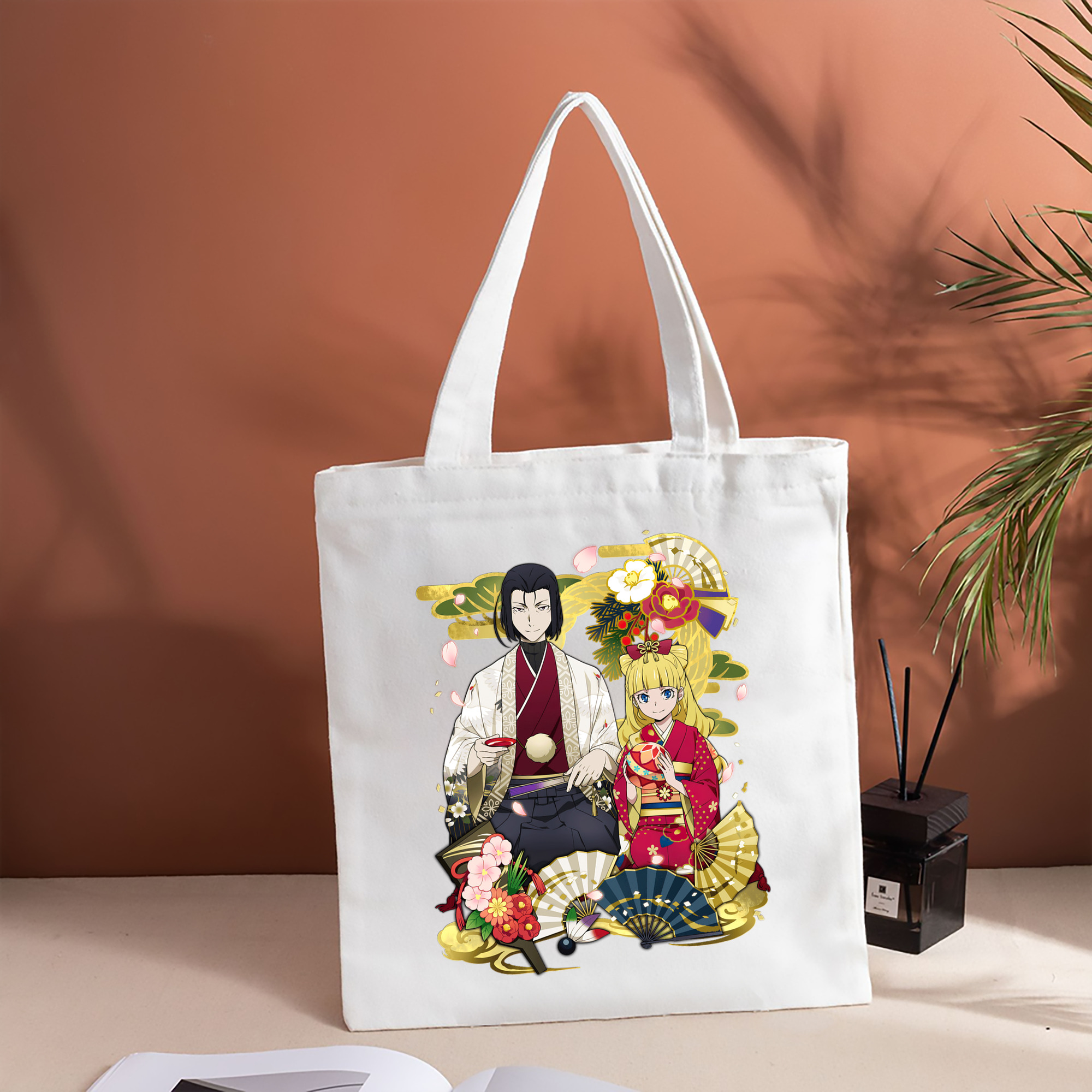 文豪ストレイドッグス Bungo Stray Dogs 縦型キャンバス生地手提げバッグ　トートバッグ