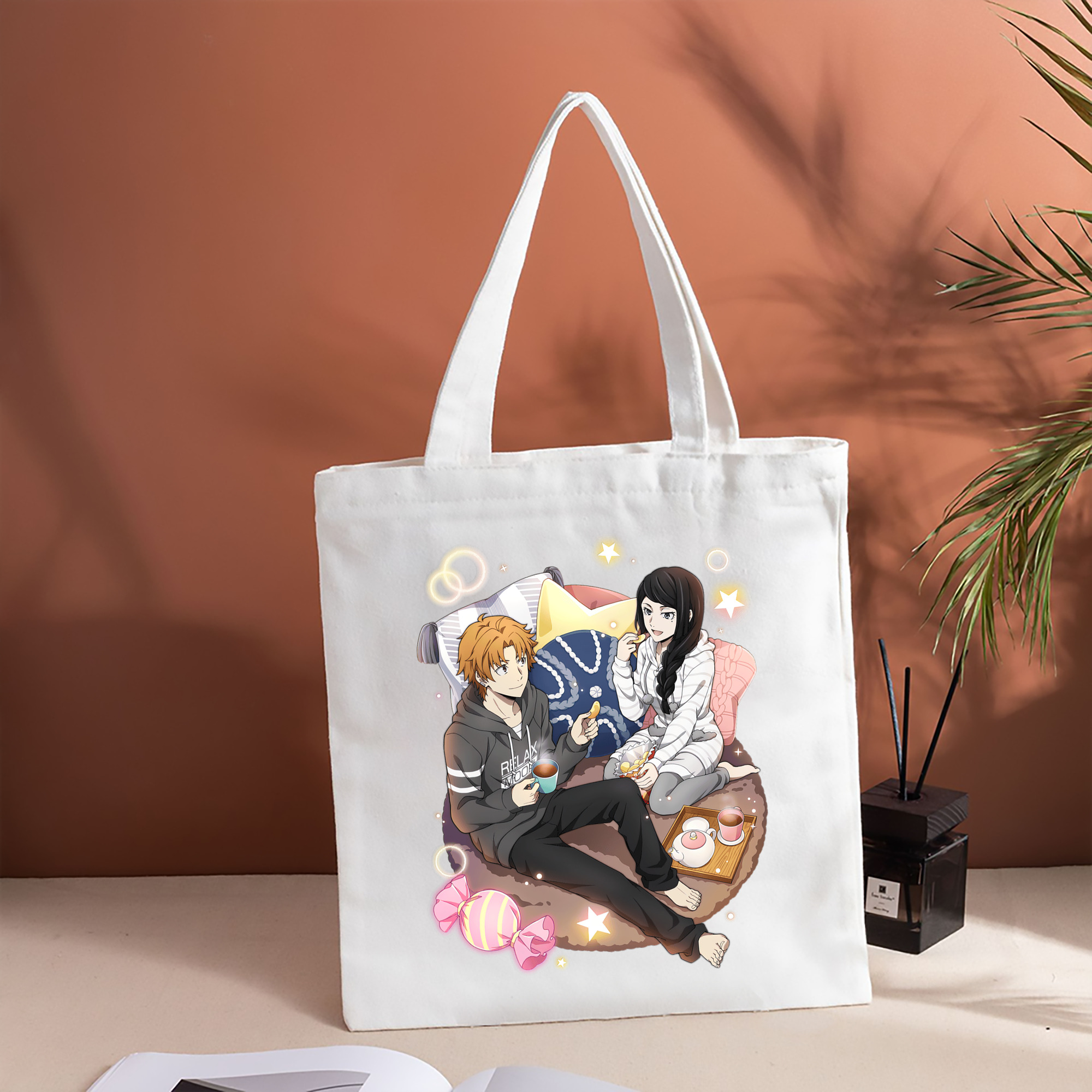 文豪ストレイドッグス Bungo Stray Dogs 縦型キャンバス生地手提げバッグ　トートバッグ