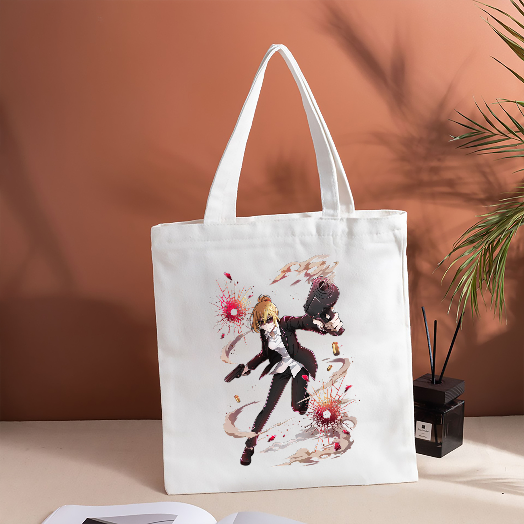 文豪ストレイドッグス Bungo Stray Dogs 縦型キャンバス生地手提げバッグ　トートバッグ