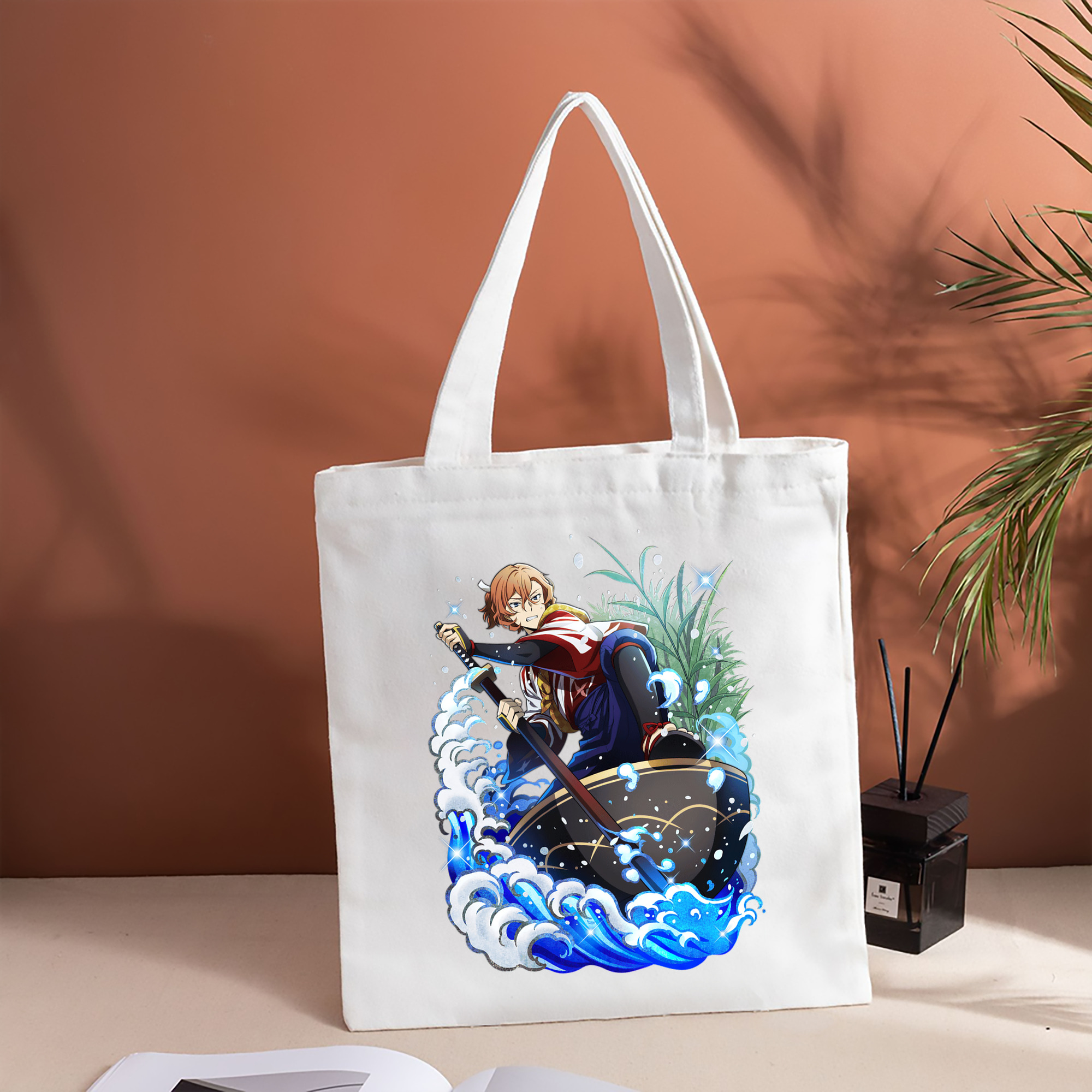 文豪ストレイドッグス Bungo Stray Dogs 縦型キャンバス生地手提げバッグ　トートバッグ