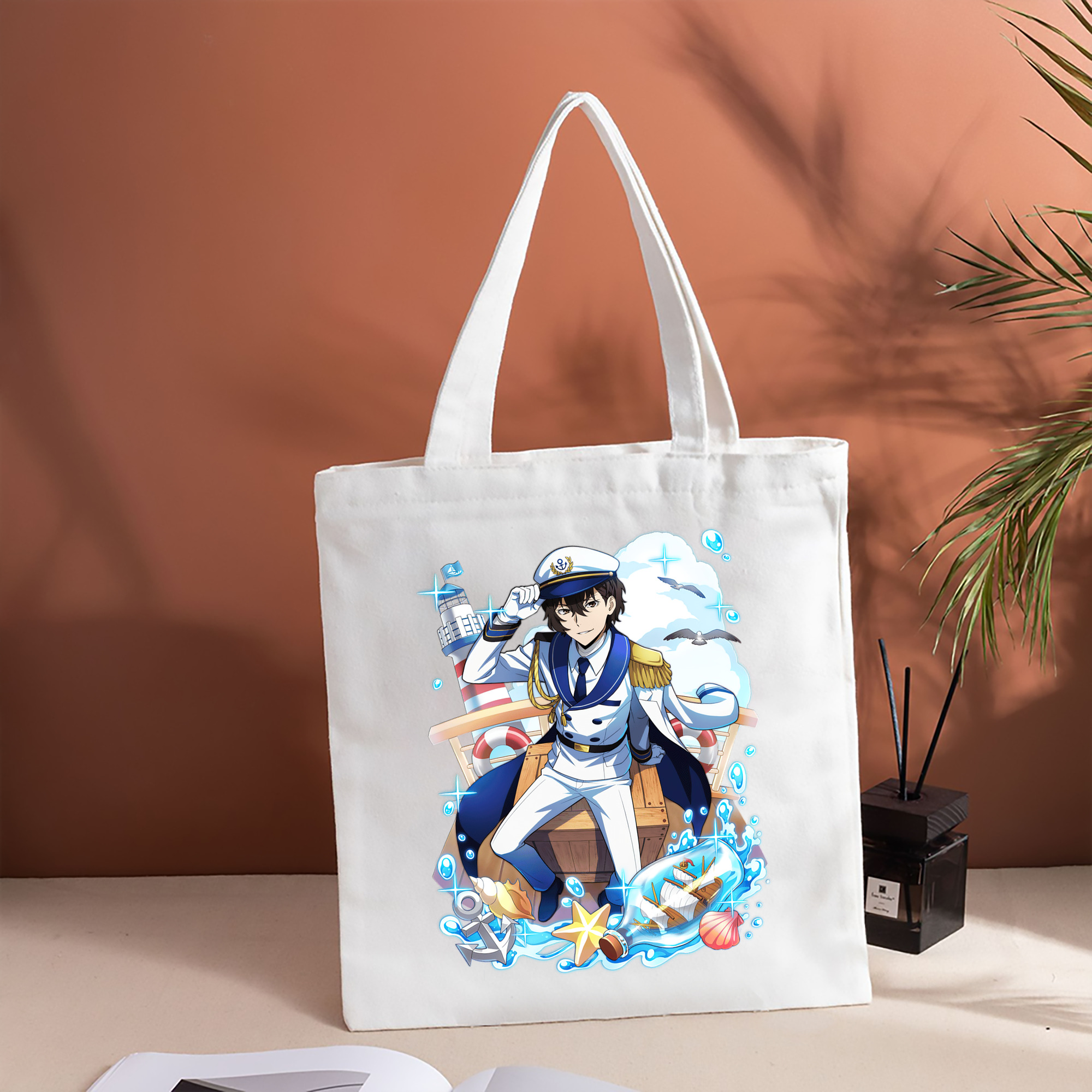 文豪ストレイドッグス Bungo Stray Dogs 縦型キャンバス生地手提げバッグ　トートバッグ