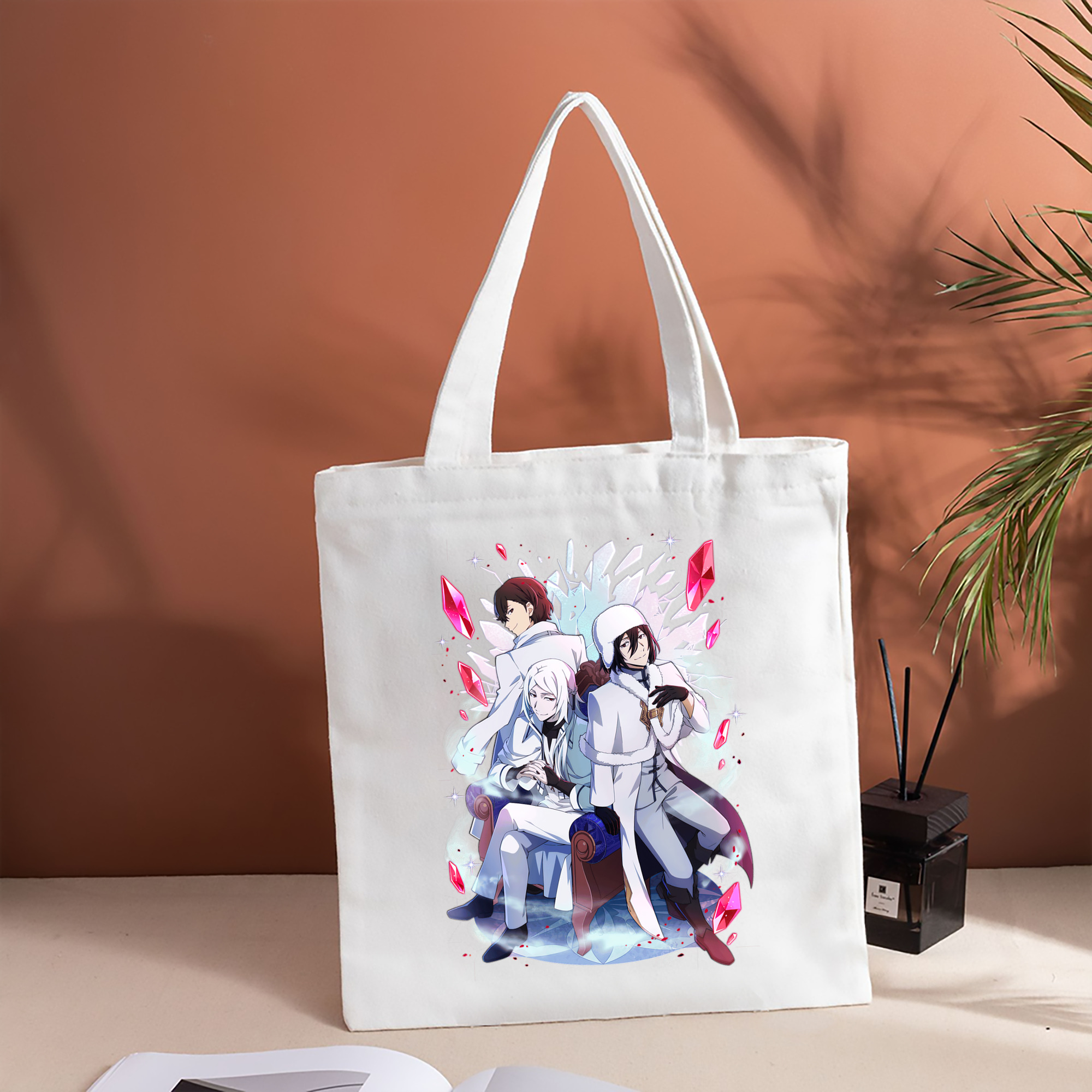 文豪ストレイドッグス Bungo Stray Dogs 縦型キャンバス生地手提げバッグ　トートバッグ