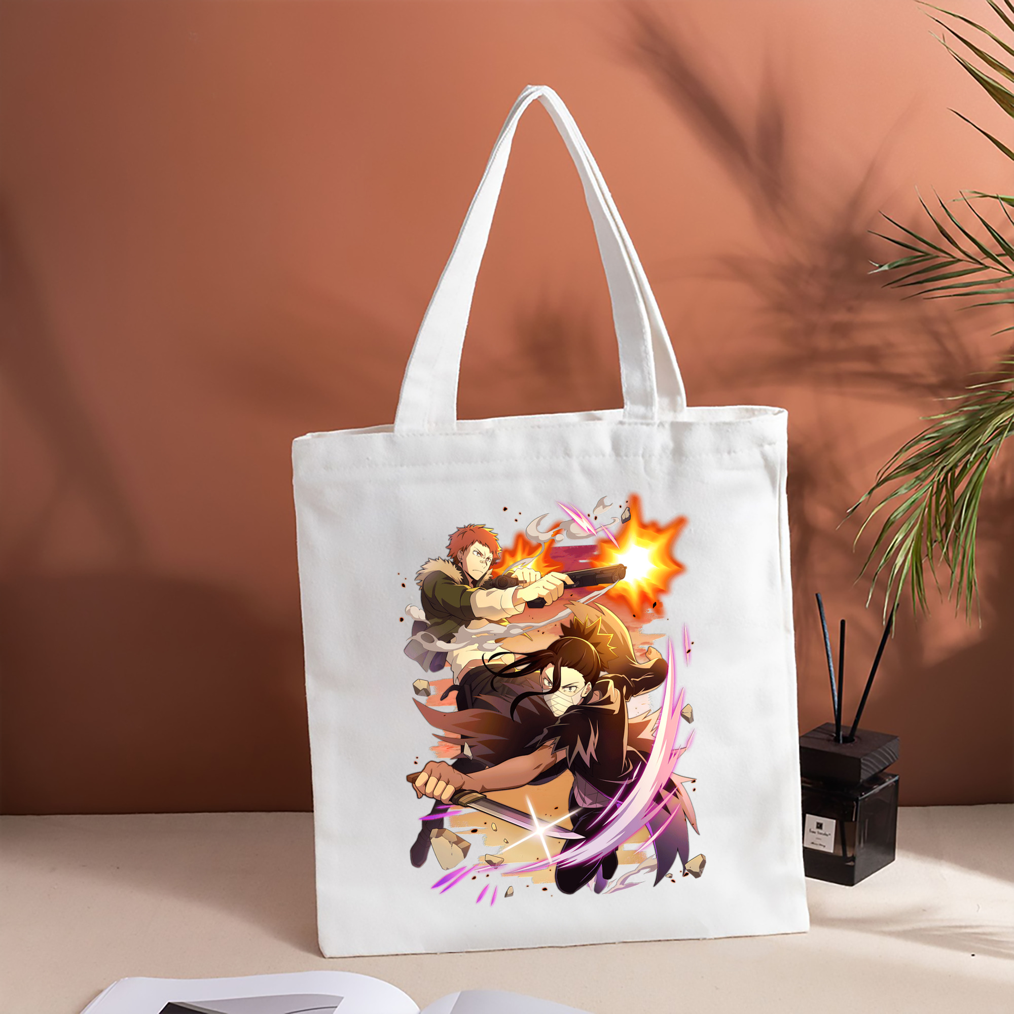 文豪ストレイドッグス Bungo Stray Dogs 縦型キャンバス生地手提げバッグ　トートバッグ