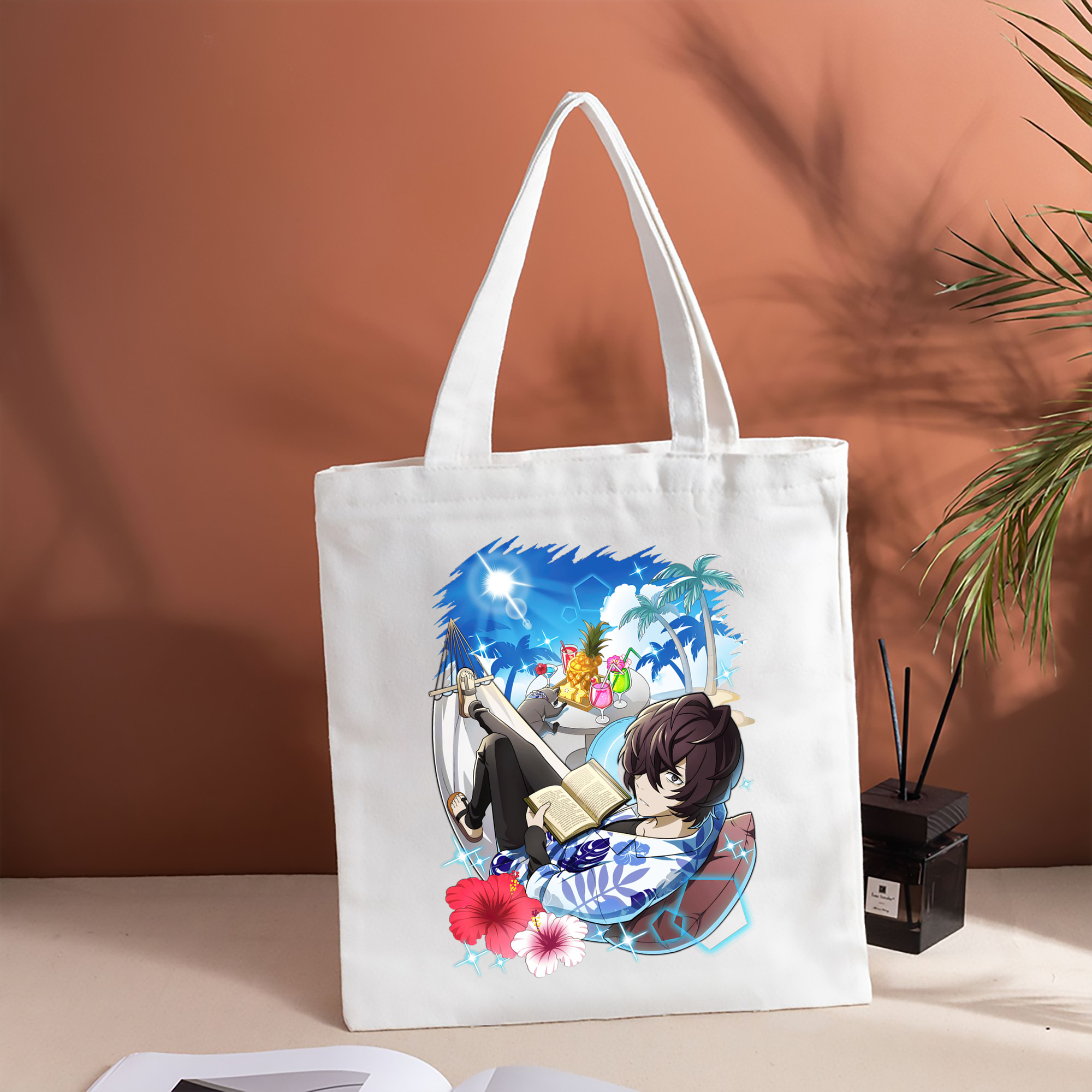 文豪ストレイドッグス Bungo Stray Dogs 縦型キャンバス生地手提げバッグ　トートバッグ