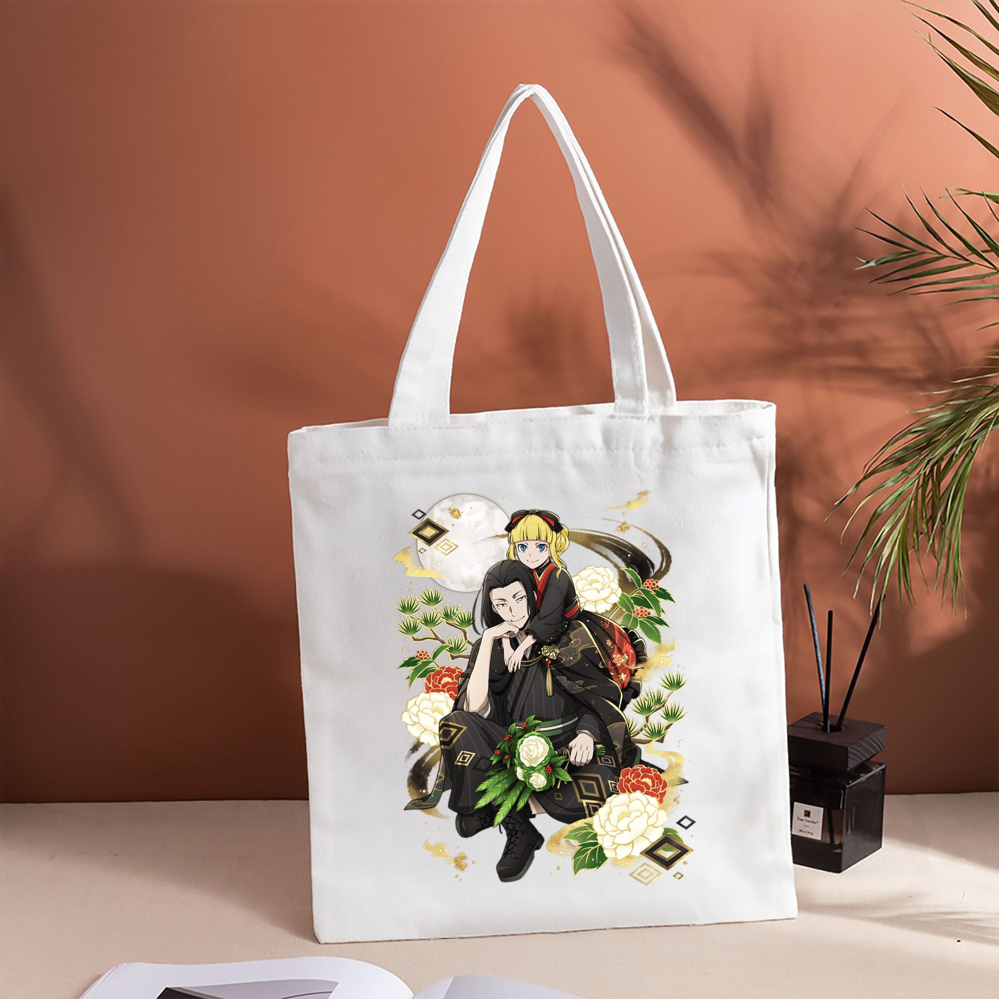 文豪ストレイドッグス Bungo Stray Dogs 縦型キャンバス生地手提げバッグ　トートバッグ
