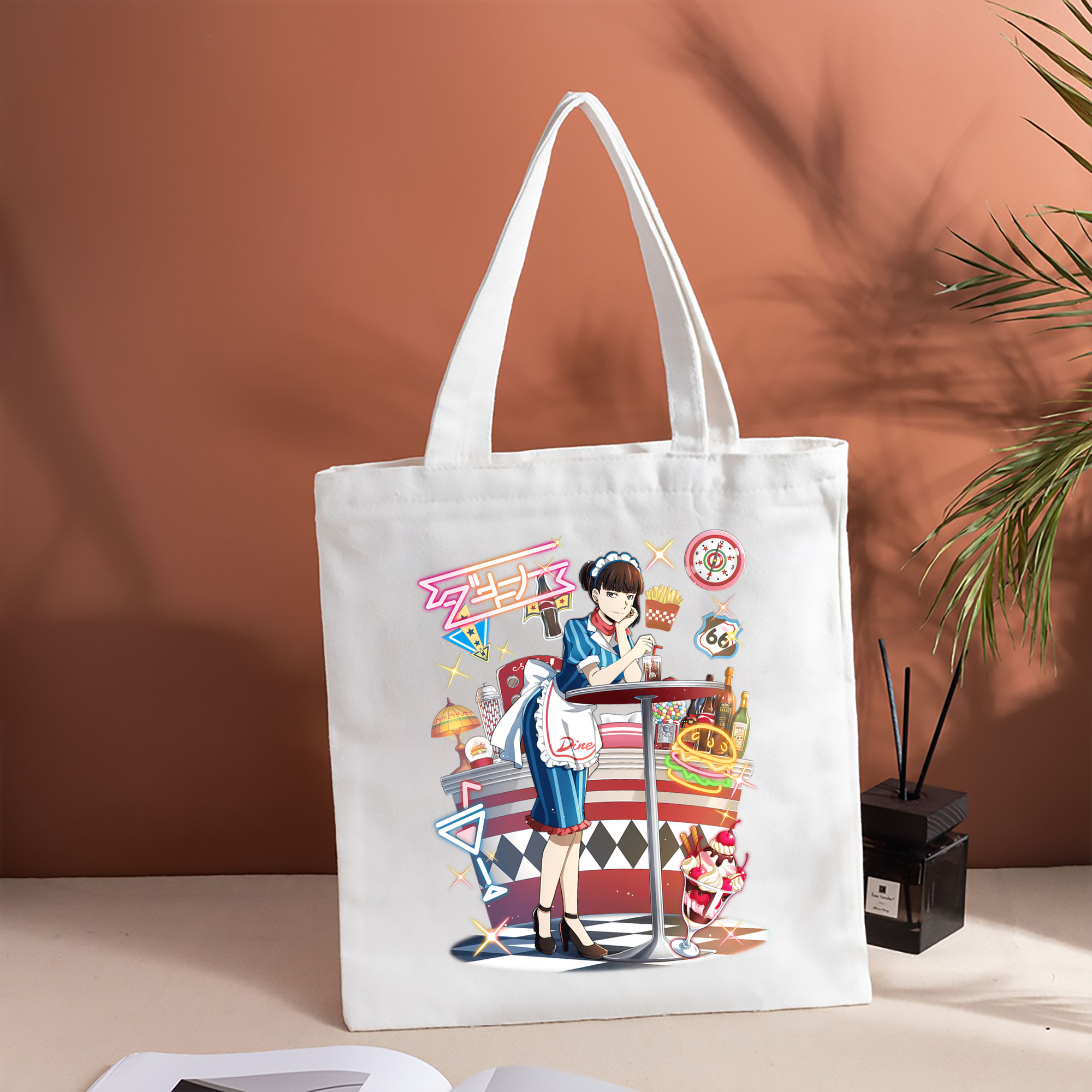 文豪ストレイドッグス Bungo Stray Dogs 縦型キャンバス生地手提げバッグ　トートバッグ