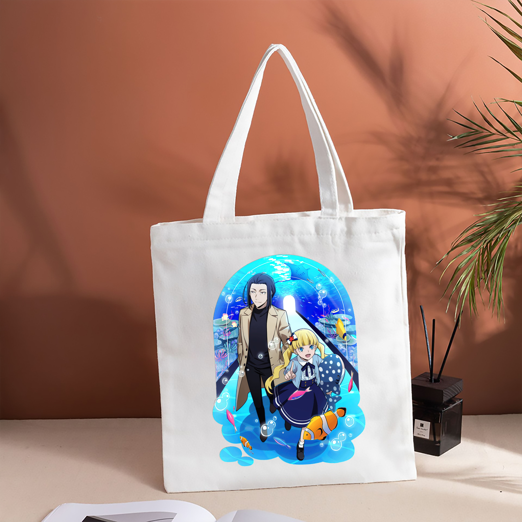文豪ストレイドッグス Bungo Stray Dogs 縦型キャンバス生地手提げバッグ　トートバッグ
