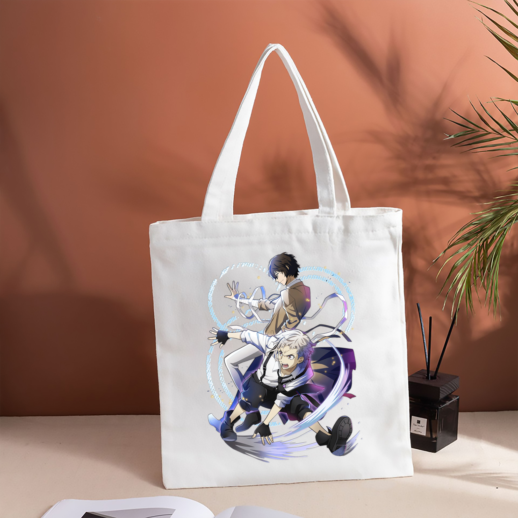 文豪ストレイドッグス Bungo Stray Dogs 縦型キャンバス生地手提げバッグ　トートバッグ
