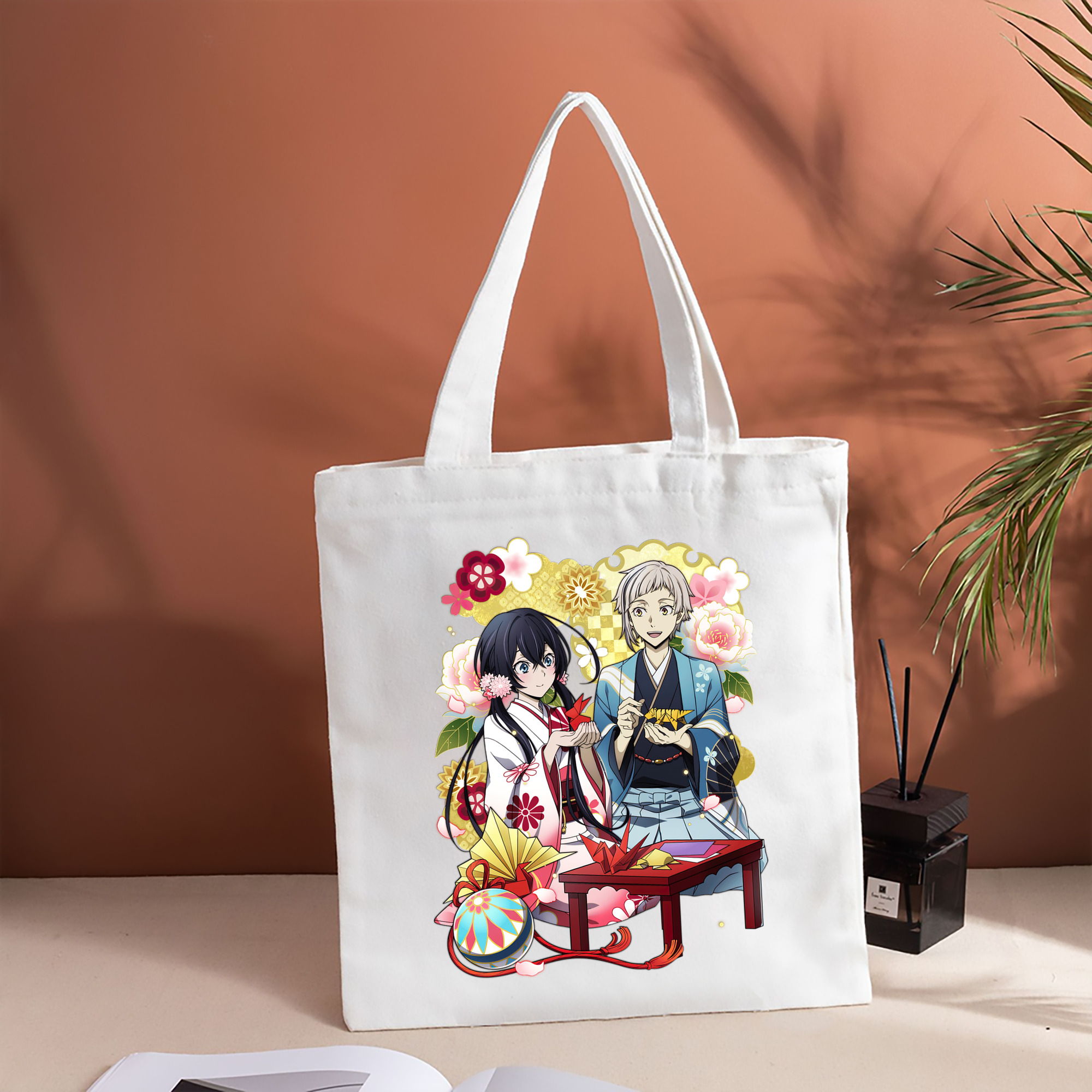文豪ストレイドッグス Bungo Stray Dogs 縦型キャンバス生地手提げバッグ　トートバッグ