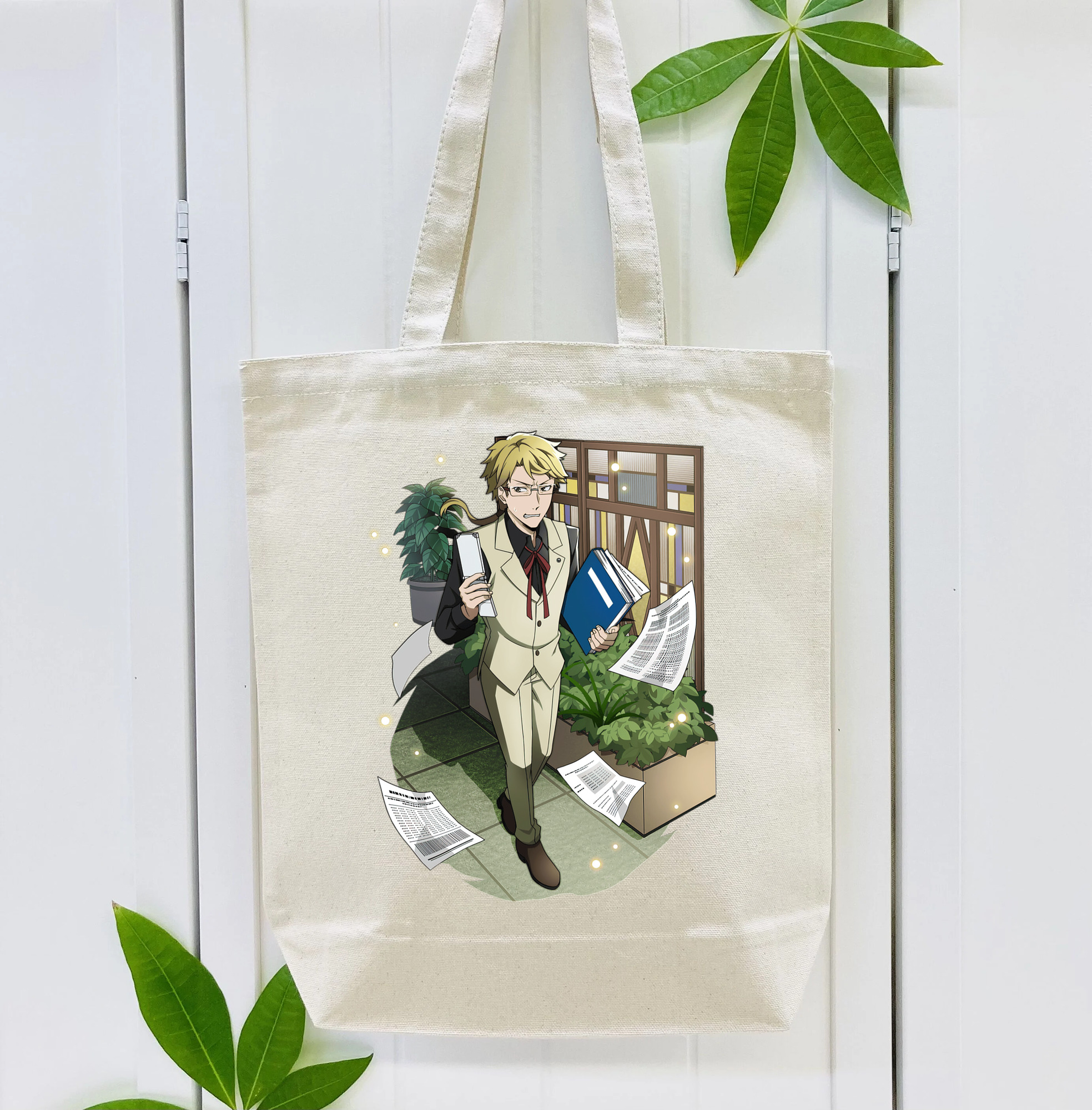 文豪ストレイドッグス Bungo Stray Dogs 縦型キャンバス生地手提げバッグ　トートバッグ