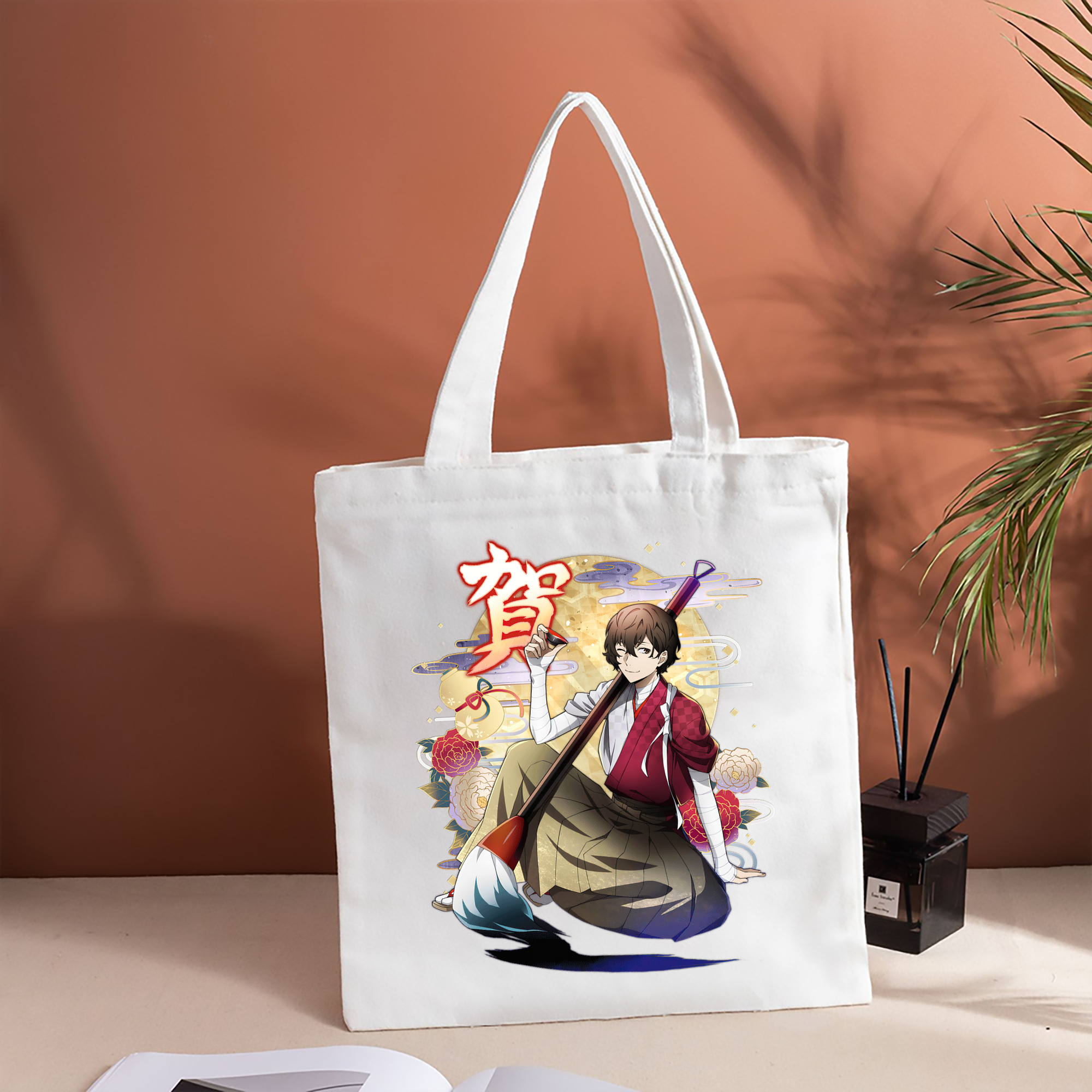 文豪ストレイドッグス Bungo Stray Dogs 縦型キャンバス生地手提げバッグ　トートバッグ