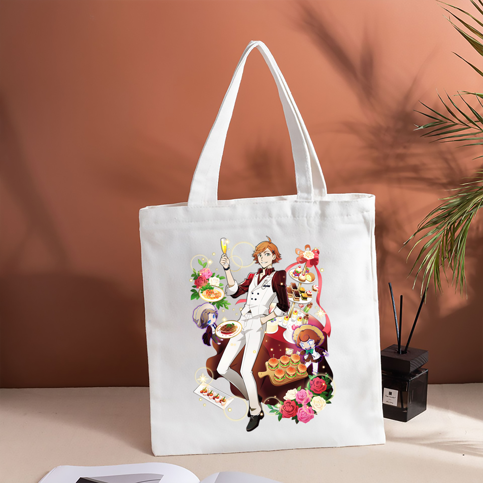 文豪ストレイドッグス Bungo Stray Dogs 縦型キャンバス生地手提げバッグ　トートバッグ