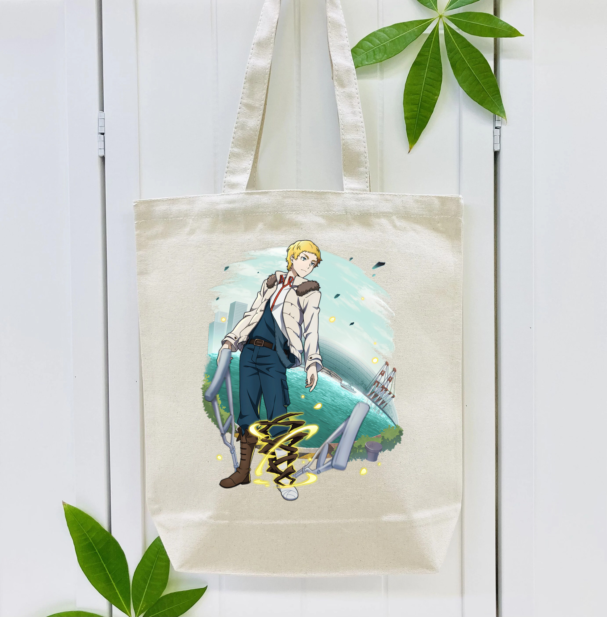 文豪ストレイドッグス Bungo Stray Dogs 縦型キャンバス生地手提げバッグ　トートバッグ