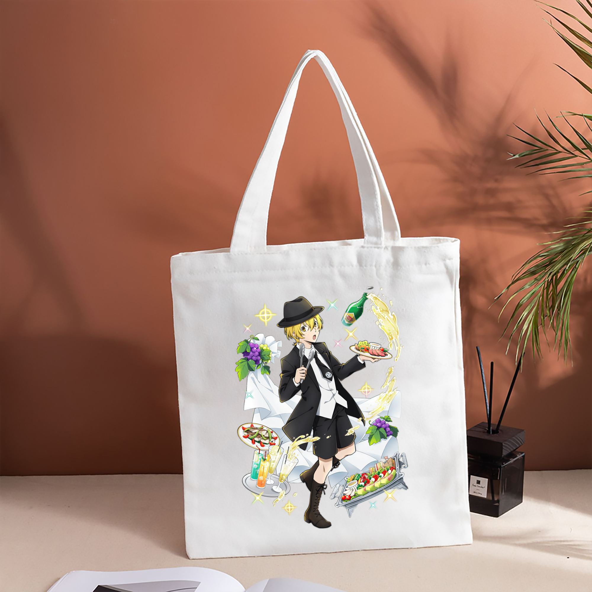 文豪ストレイドッグス Bungo Stray Dogs 縦型キャンバス生地手提げバッグ　トートバッグ