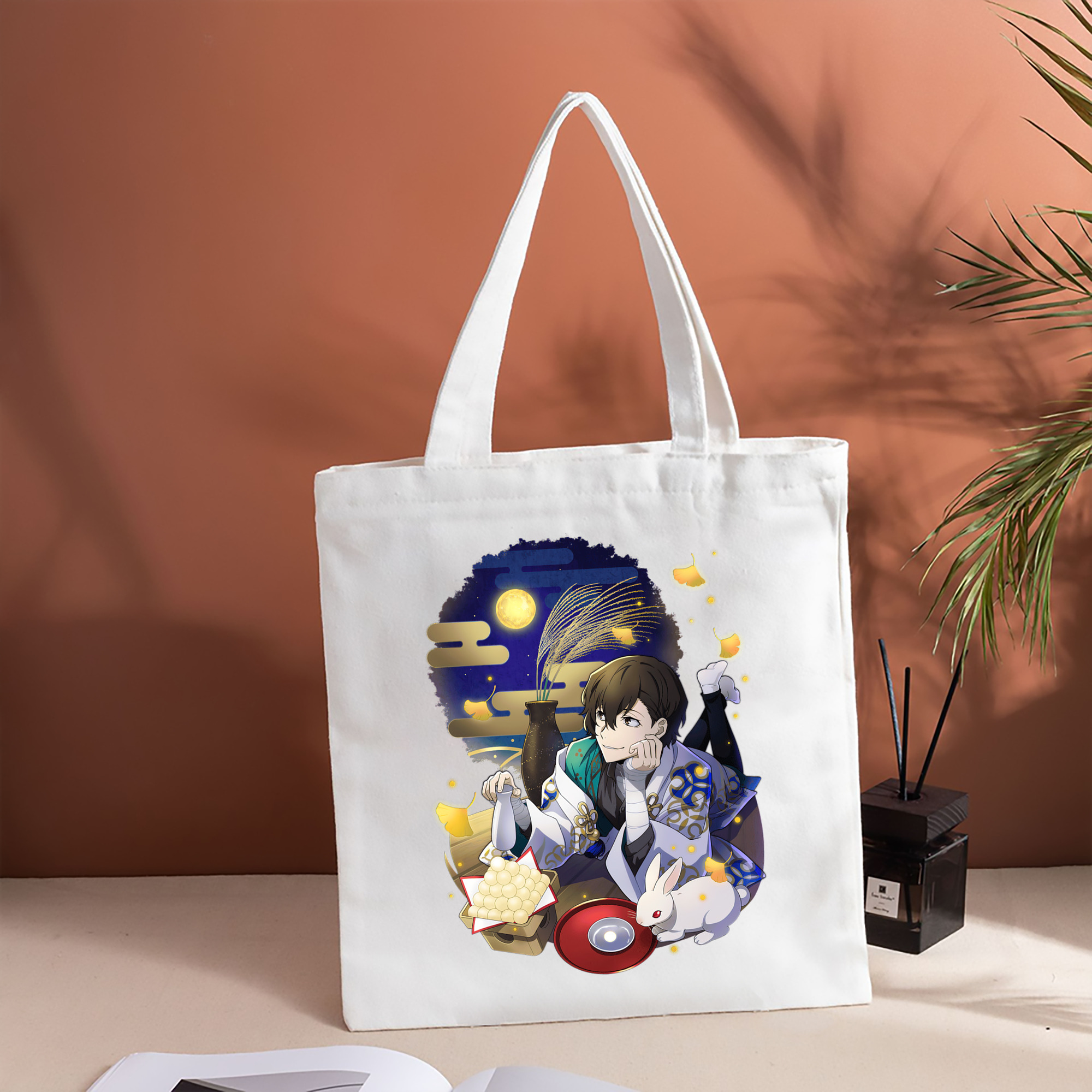 文豪ストレイドッグス Bungo Stray Dogs 縦型キャンバス生地手提げバッグ　トートバッグ