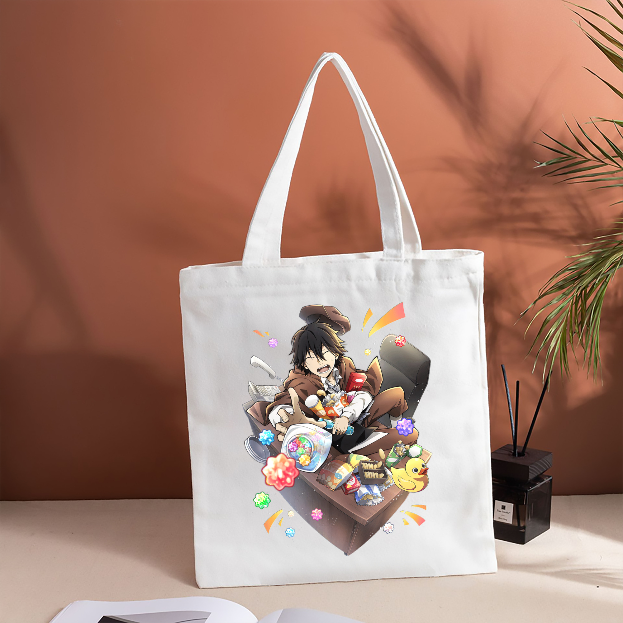 文豪ストレイドッグス Bungo Stray Dogs 縦型キャンバス生地手提げバッグ　トートバッグ