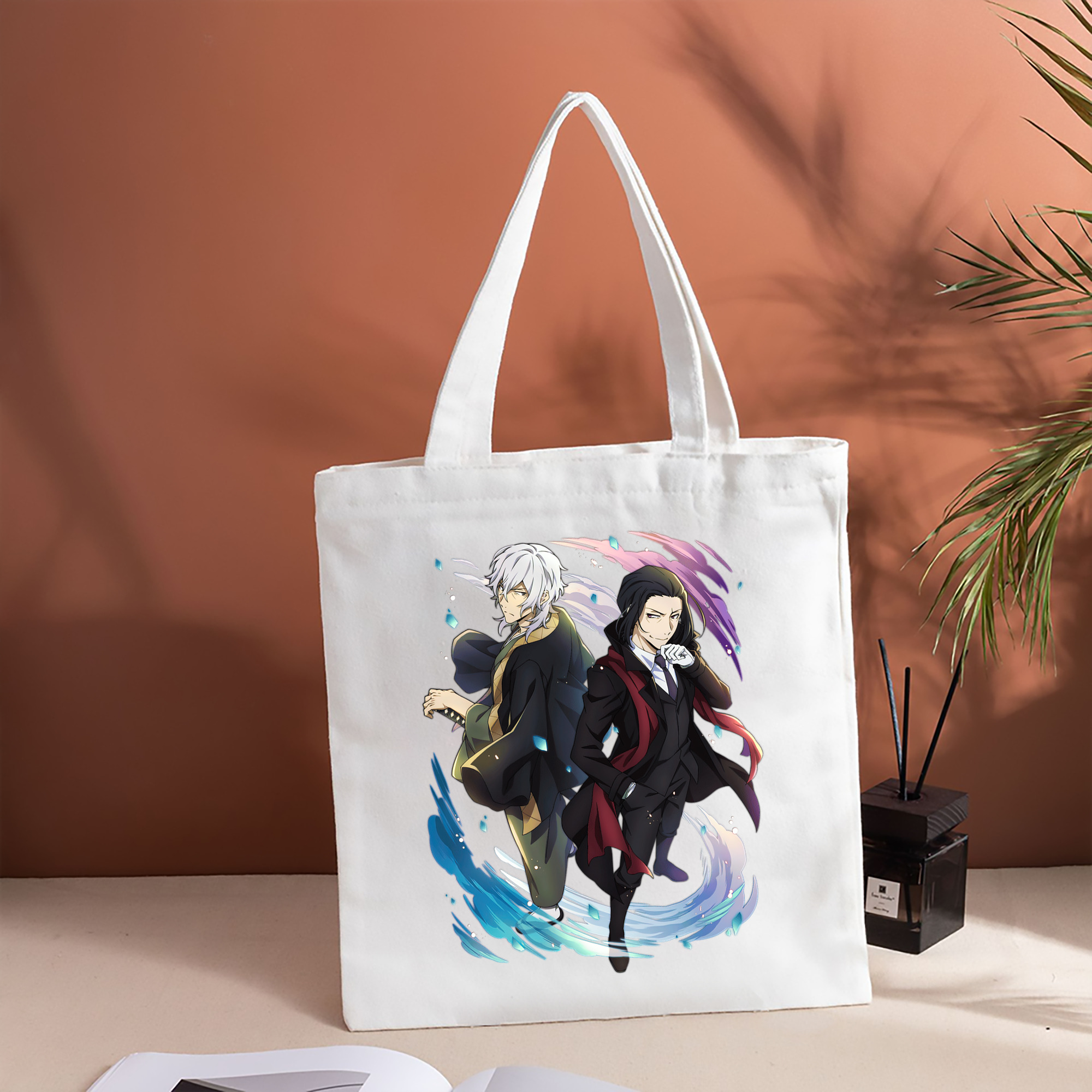 文豪ストレイドッグス Bungo Stray Dogs 縦型キャンバス生地手提げバッグ　トートバッグ